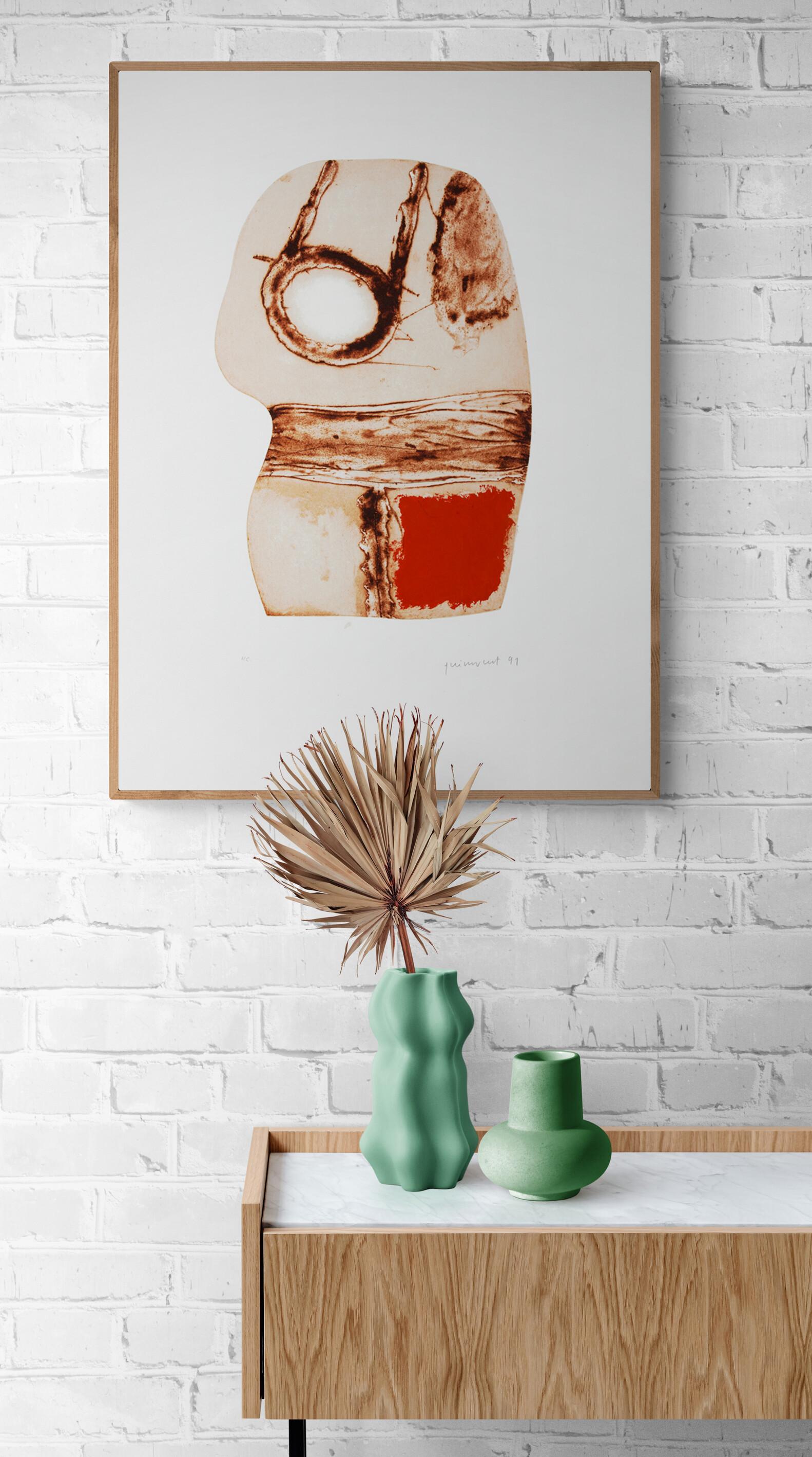 Josep Guinovart IMATGES I TERRA II Hand colored Spanish Contemporary Abstraction 3