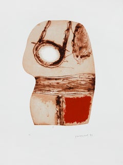 Josep Guinovart IMATGES I TERRA II Astrazione contemporanea spagnola colorata a mano