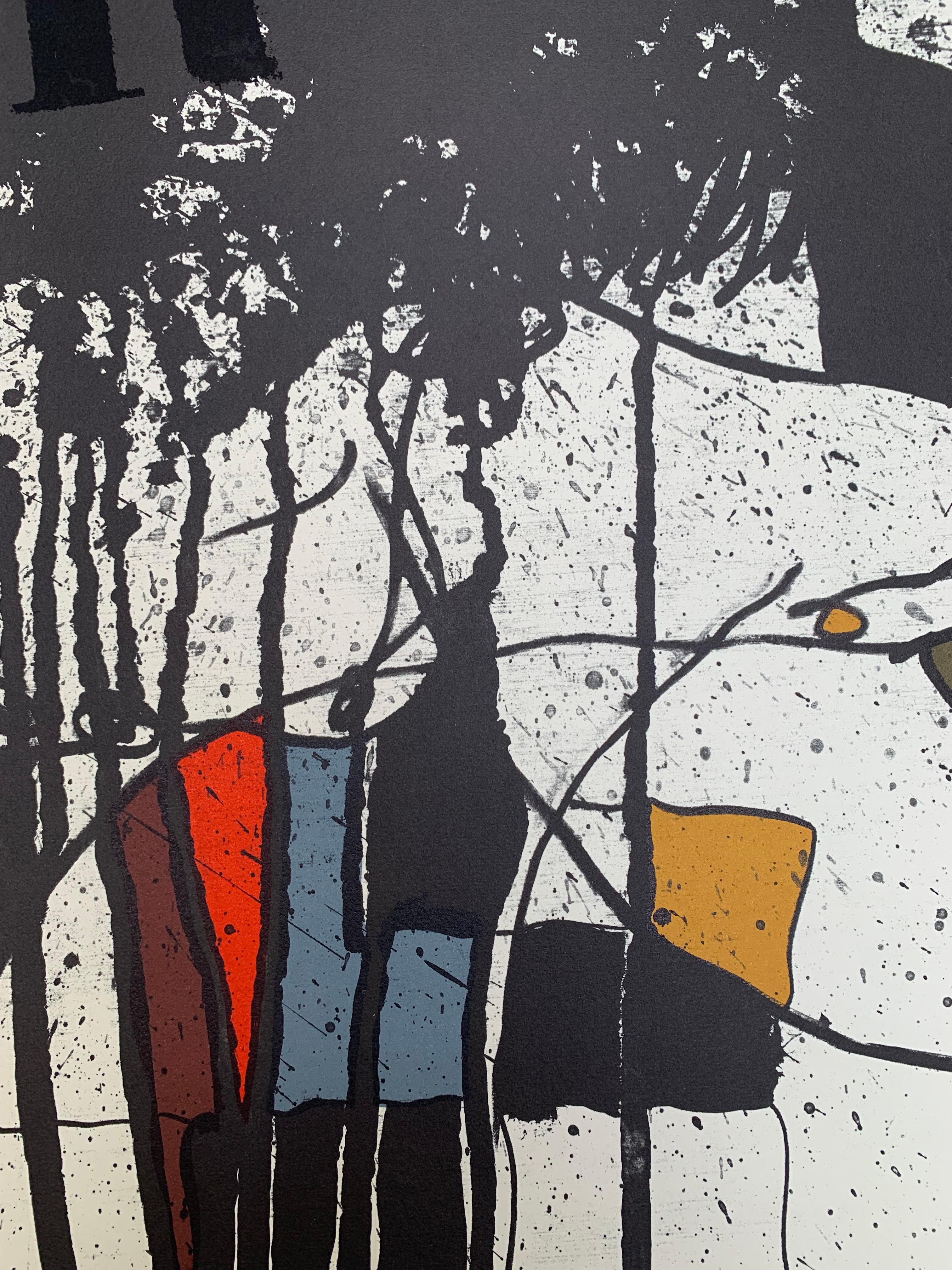 Lithography of Josep Guinovart - Composition (RRER) - Abstract Print by Josep Guinovart Bertrán