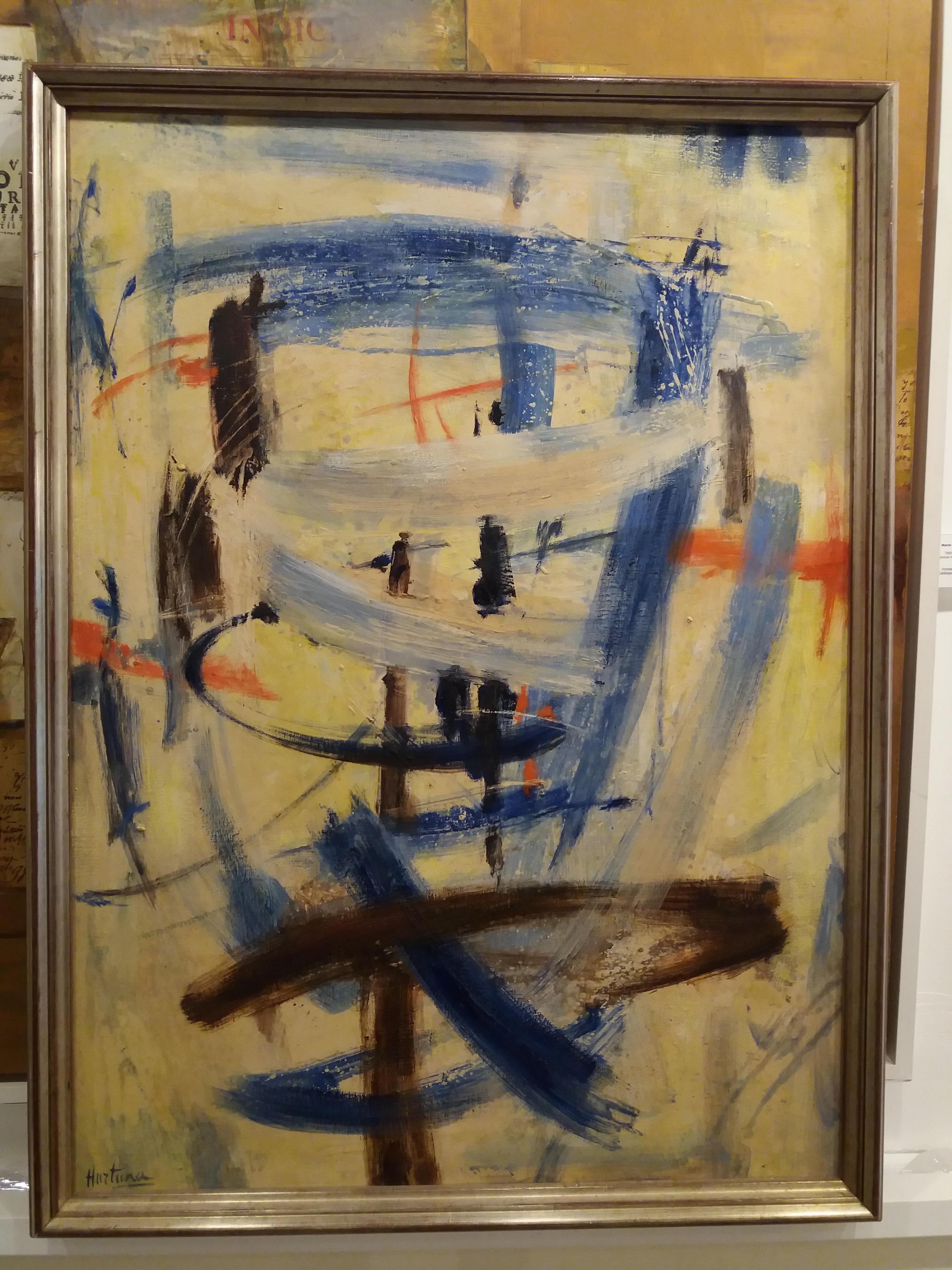 Hurtuna  Composicion  original abstract oil canvas  1969 painting For Sale 2