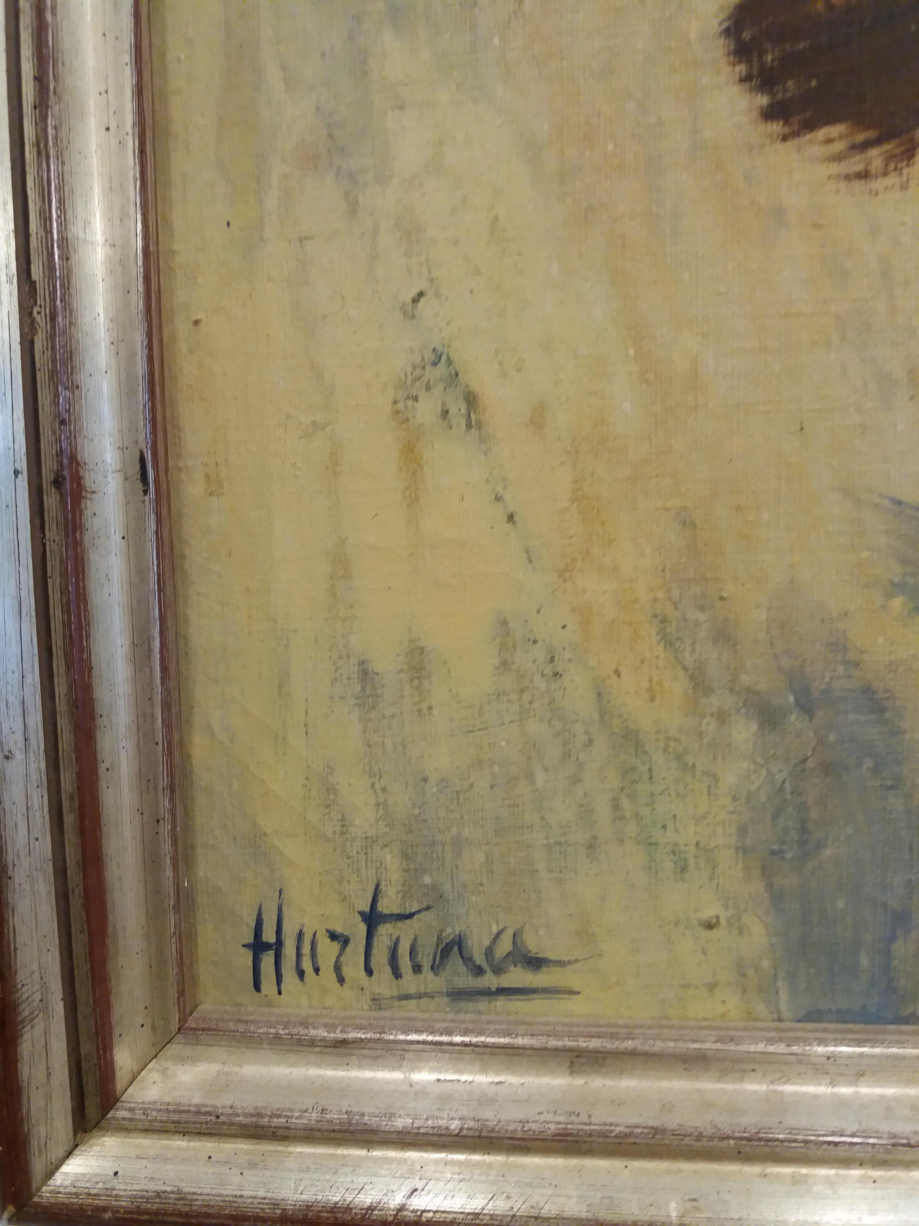 Hurtuna Composicion  tela astratta originale ad olio  Quadro del 1969 - Painting Astratto di Josep Hurtuna Giralt