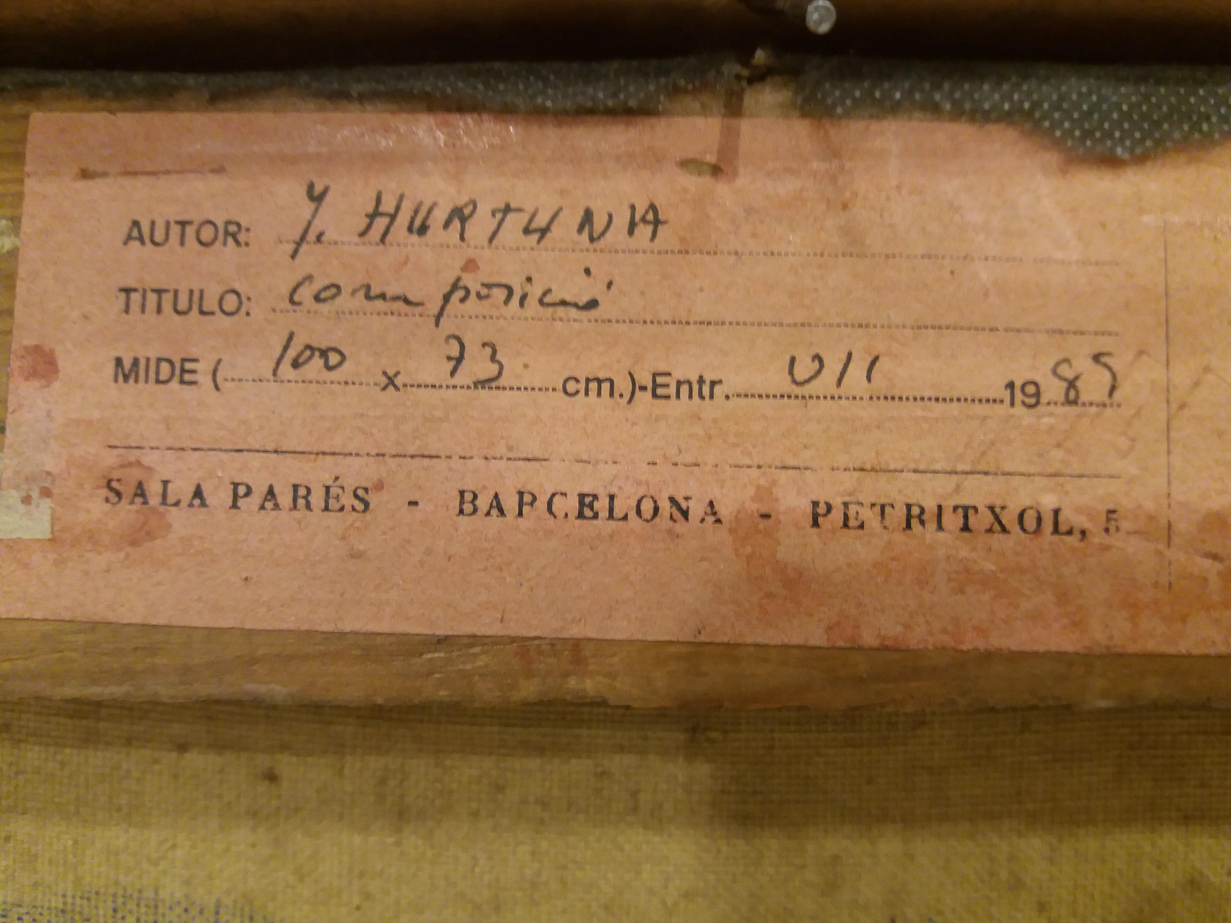 Hurtuna Composicion  tela astratta originale ad olio  Quadro del 1969 in vendita 2