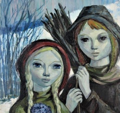 Couple in a Snowing day