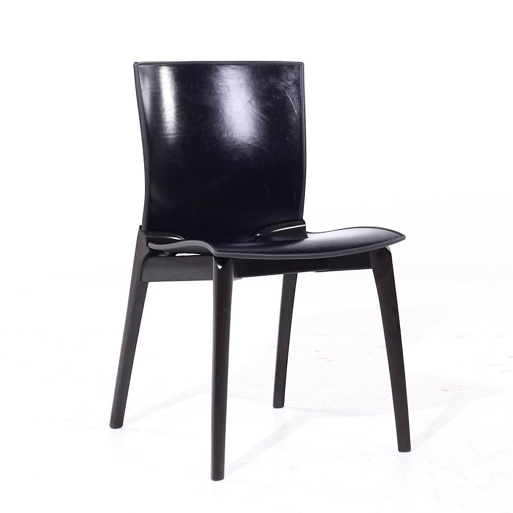 italien Josep Lluscà for Cassina Cos MCM Italian Leather Dining Chairs - Set of 6 en vente