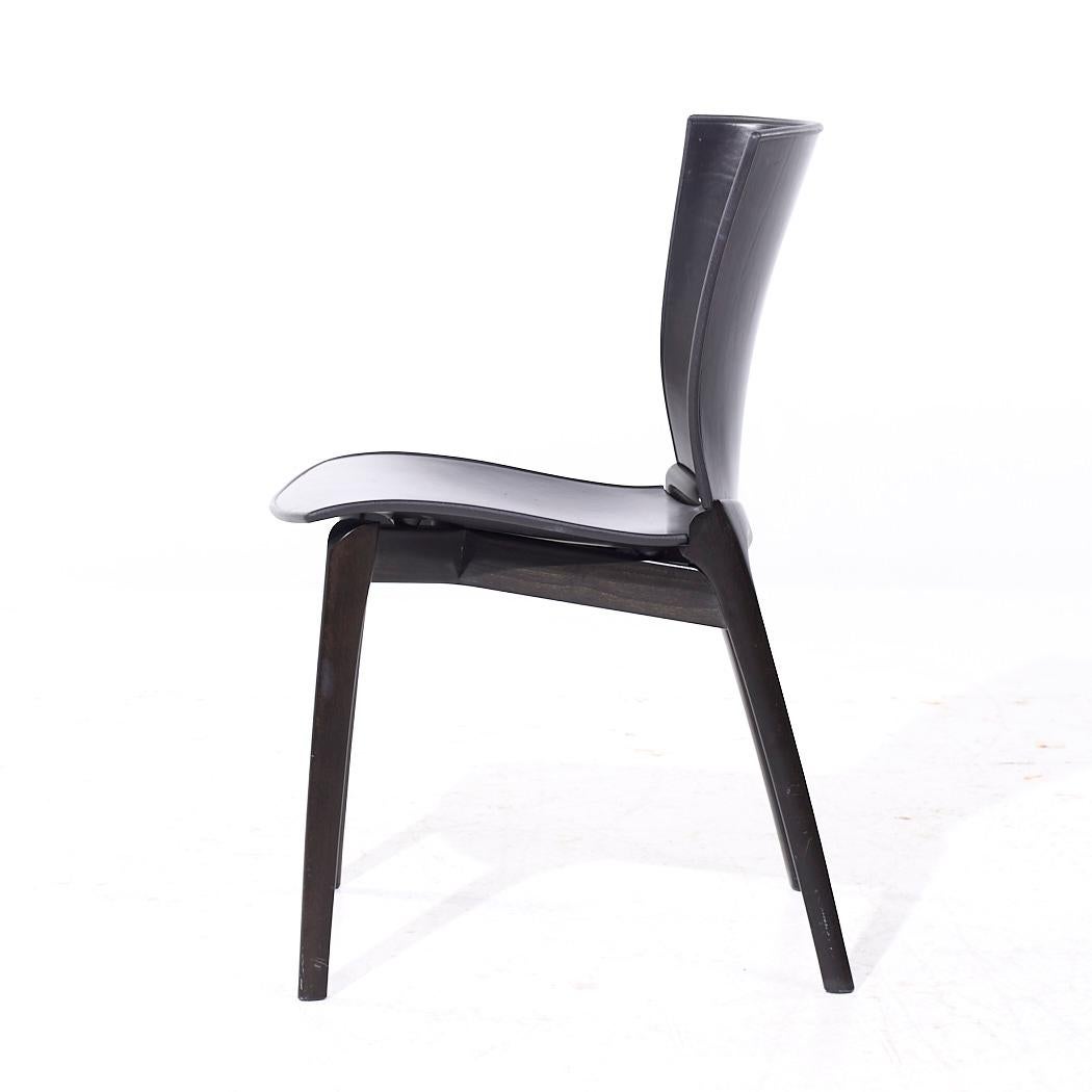 Cuir Josep Lluscà for Cassina Cos MCM Italian Leather Dining Chairs - Set of 6 en vente