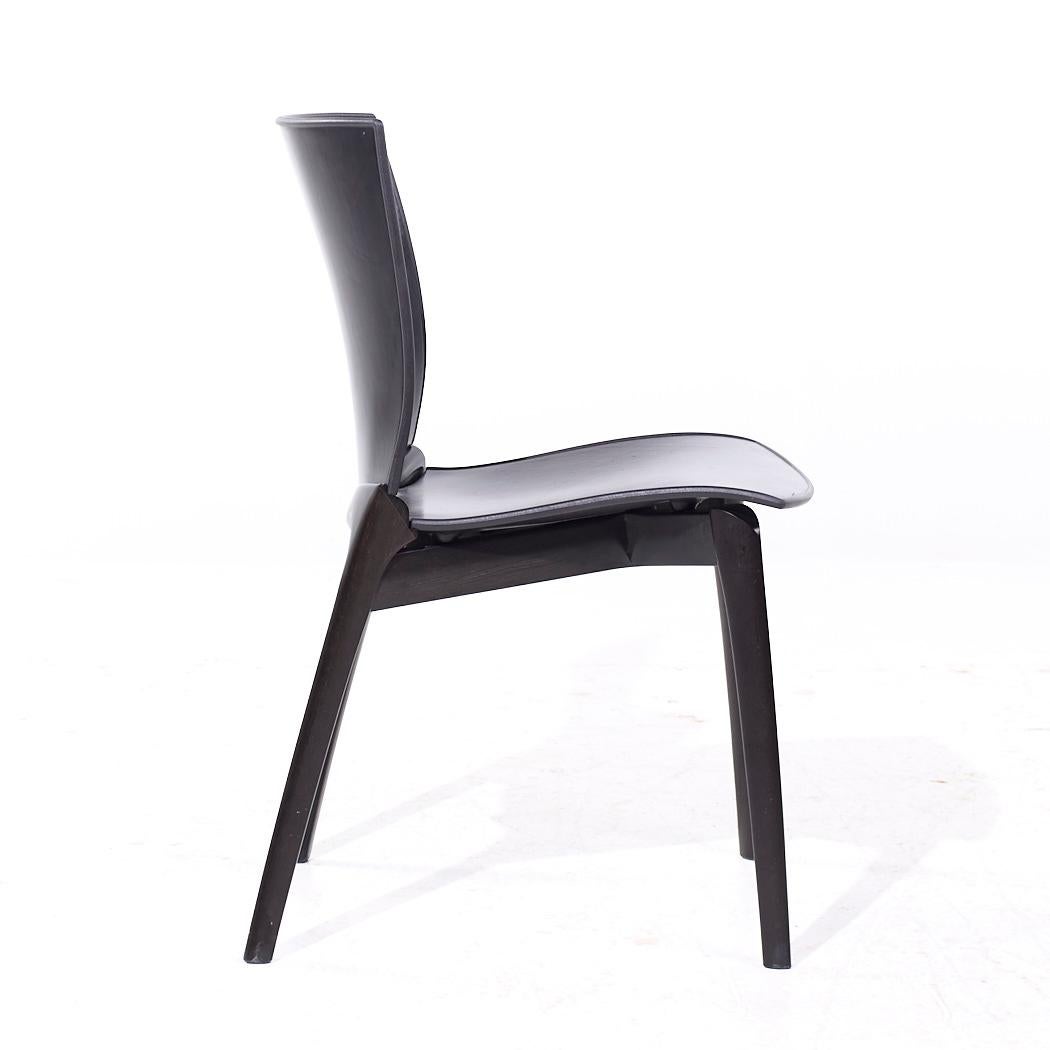 Josep Lluscà for Cassina Cos MCM Italian Leather Dining Chairs - Set of 6 en vente 2