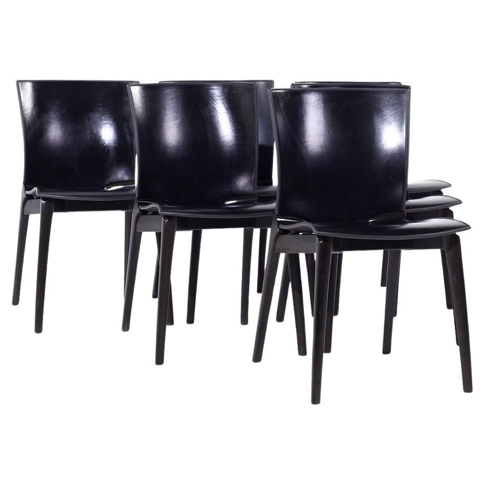 Josep Lluscà for Cassina Cos MCM Italian Leather Dining Chairs - Set of 6