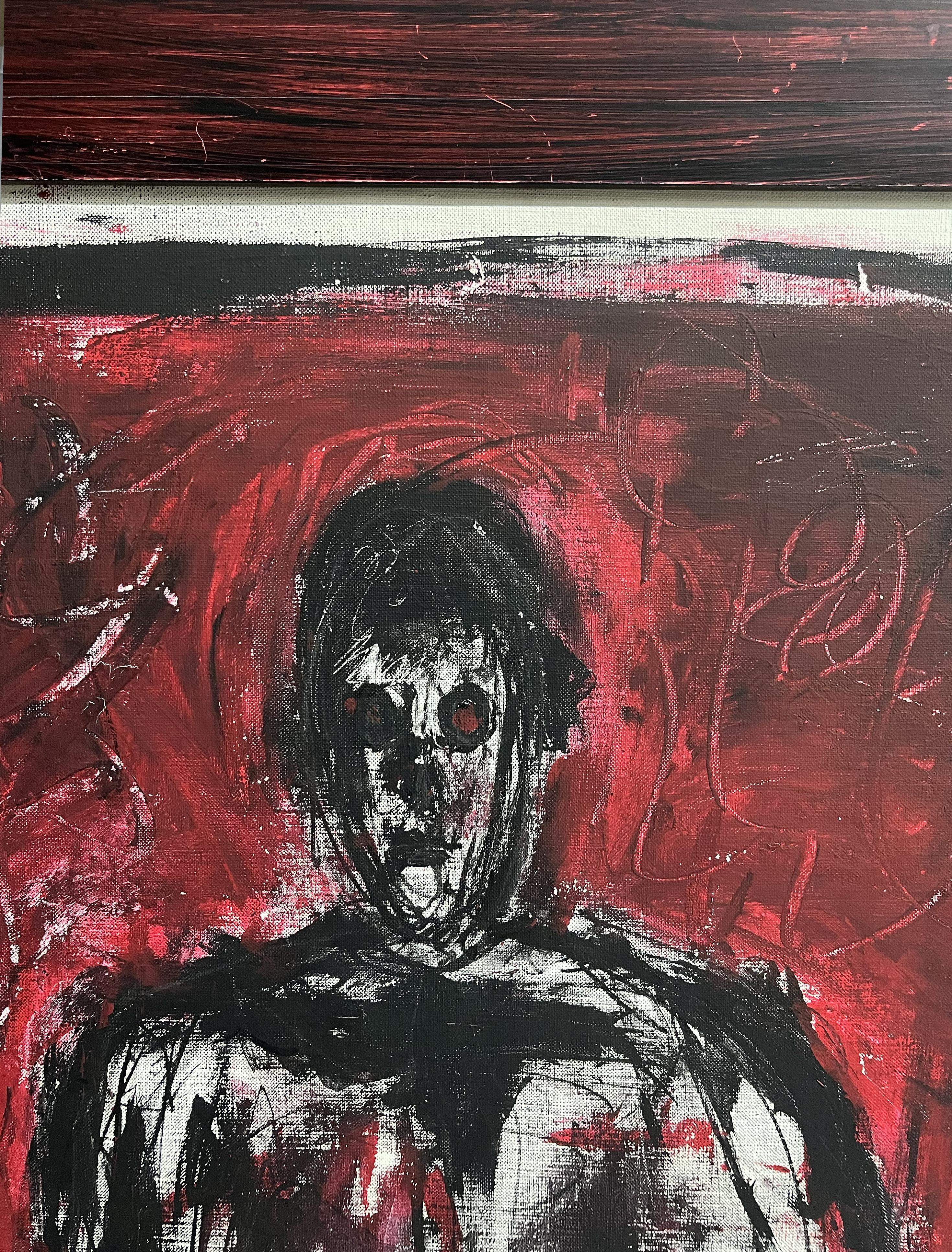 Josep Maria de Sucre · Untitled. Figurative Expressionist Painting. Spain - Brown Portrait Painting by Josep María de Sucre