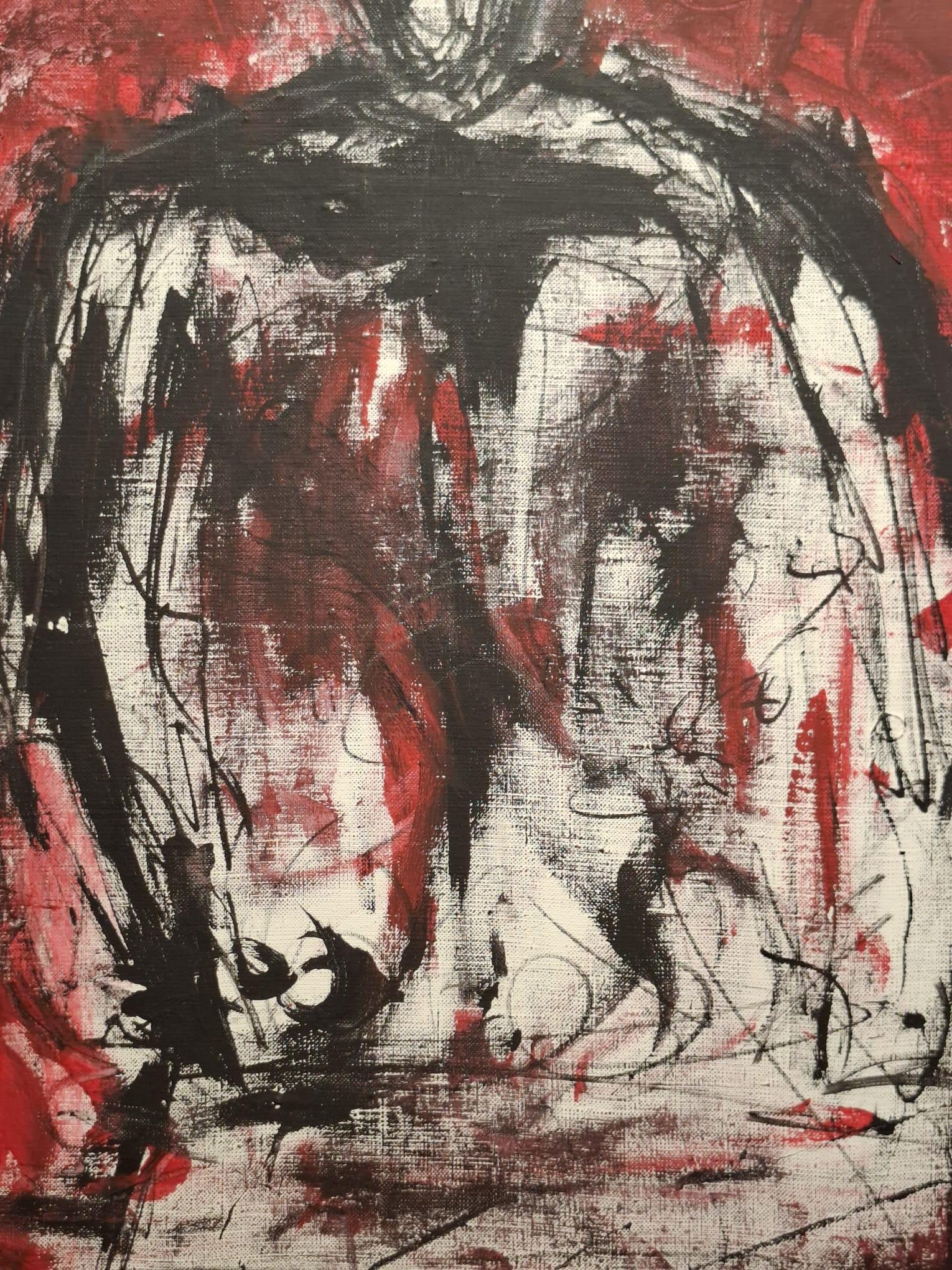 sin titulo - Brown Abstract Painting by Josep María de Sucre