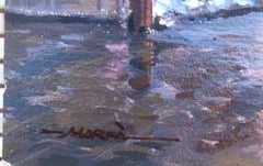 Barcelona view urbanscape  oil painting Spain spanish