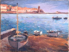 Peinture à l'huile sur toile - Paysage marin de la côte catalane