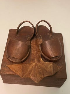 Codina Corona  Abarca Original- wood realistic sculpture-