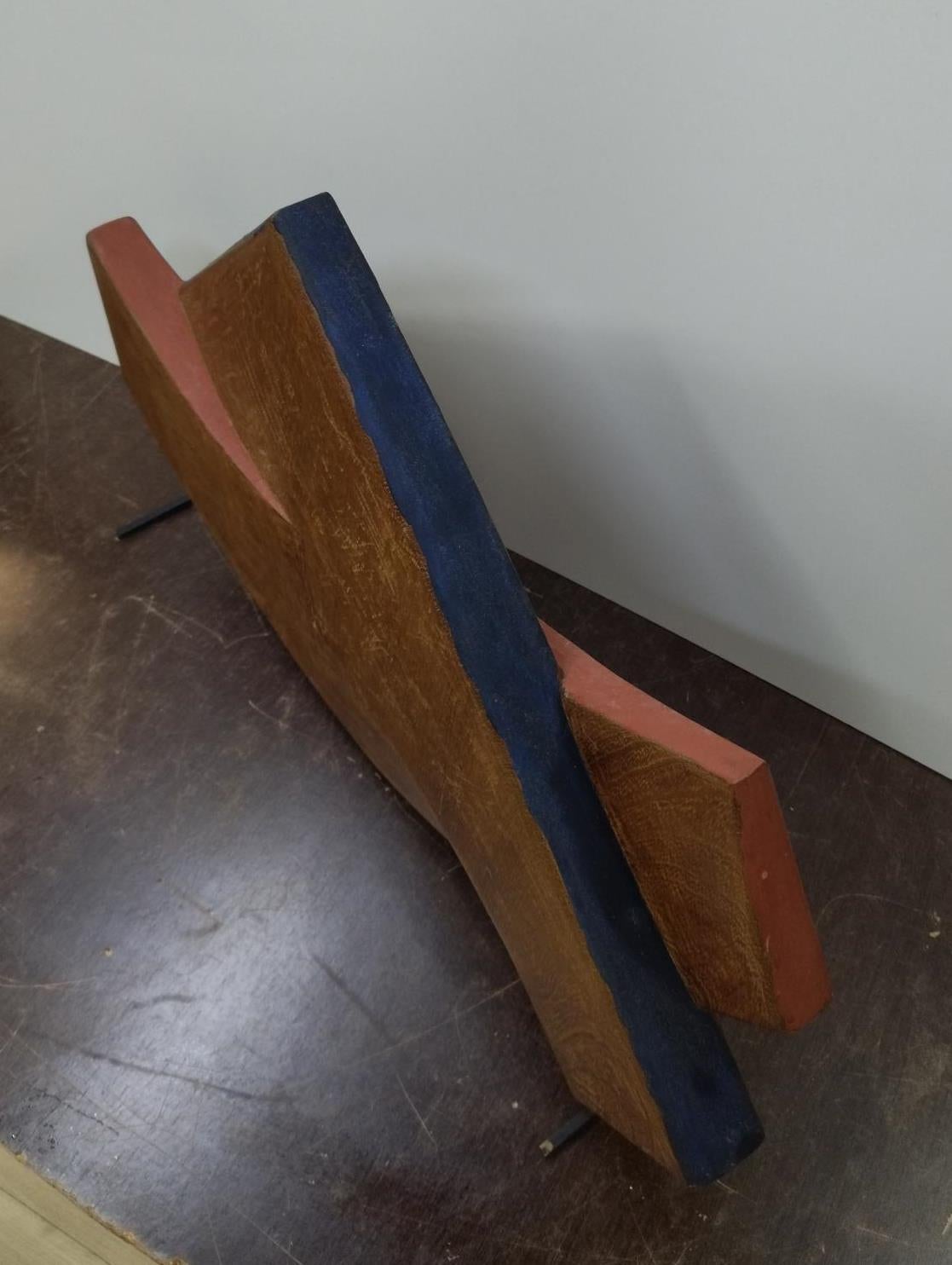 Codina Corona.   Boot   la barca  Originale realistische Holzskulptur – (Zeitgenössisch), Sculpture, von Josep Maria Codina Corona
