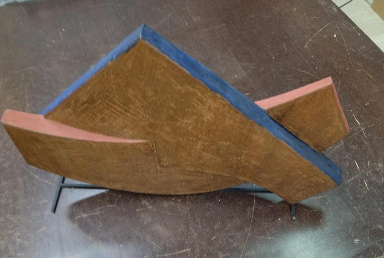 Codina Corona.   Boat   la barca  Original- wood realistic sculpture- For Sale 3