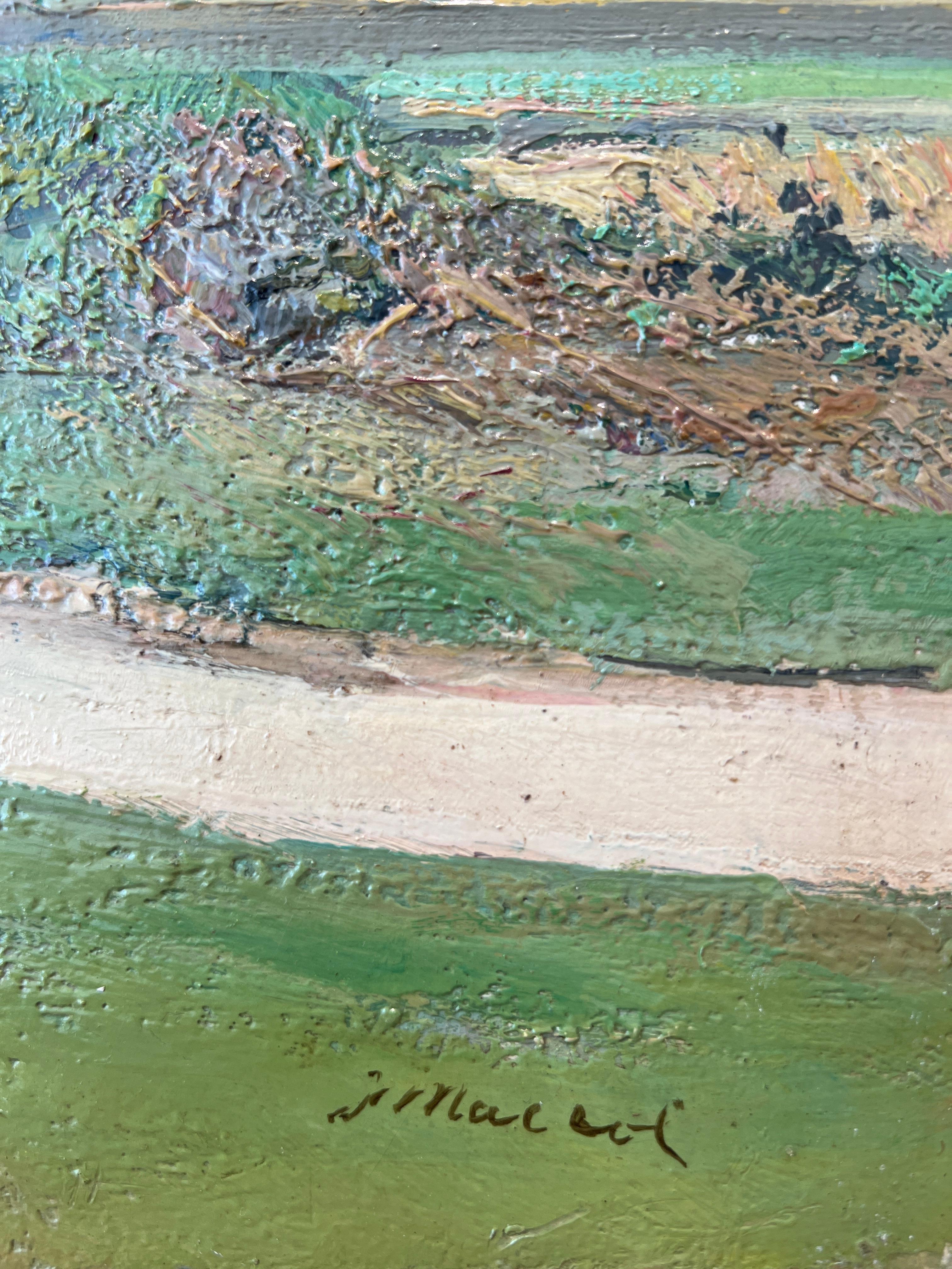 Una vivace scena di campagna - Painting Postimpressionismo di Josep Maria Mallol Suazo