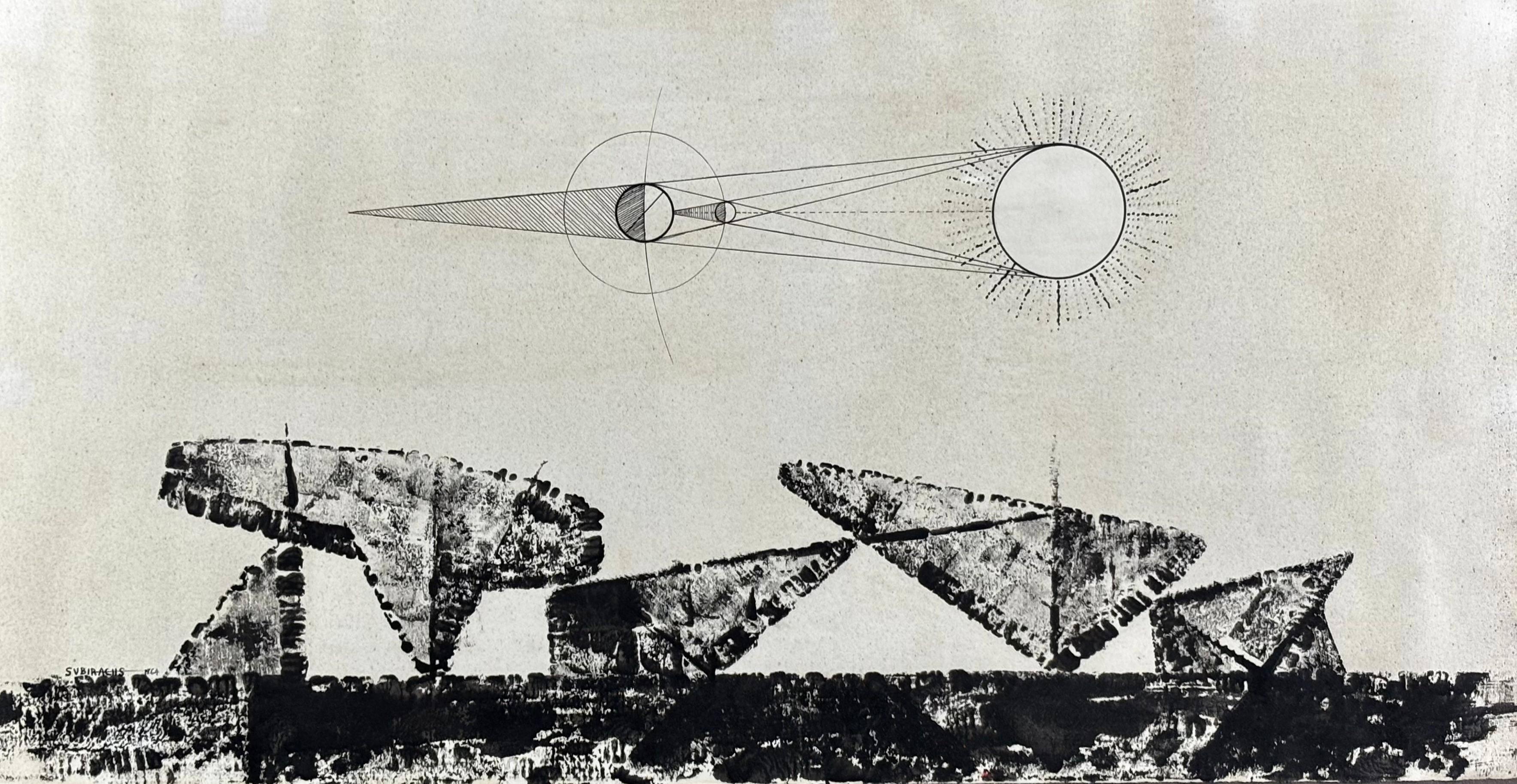 DIBUJO - JOSEP MARIA SUBIRACHS - ECLIPSE, 1964 For Sale 1