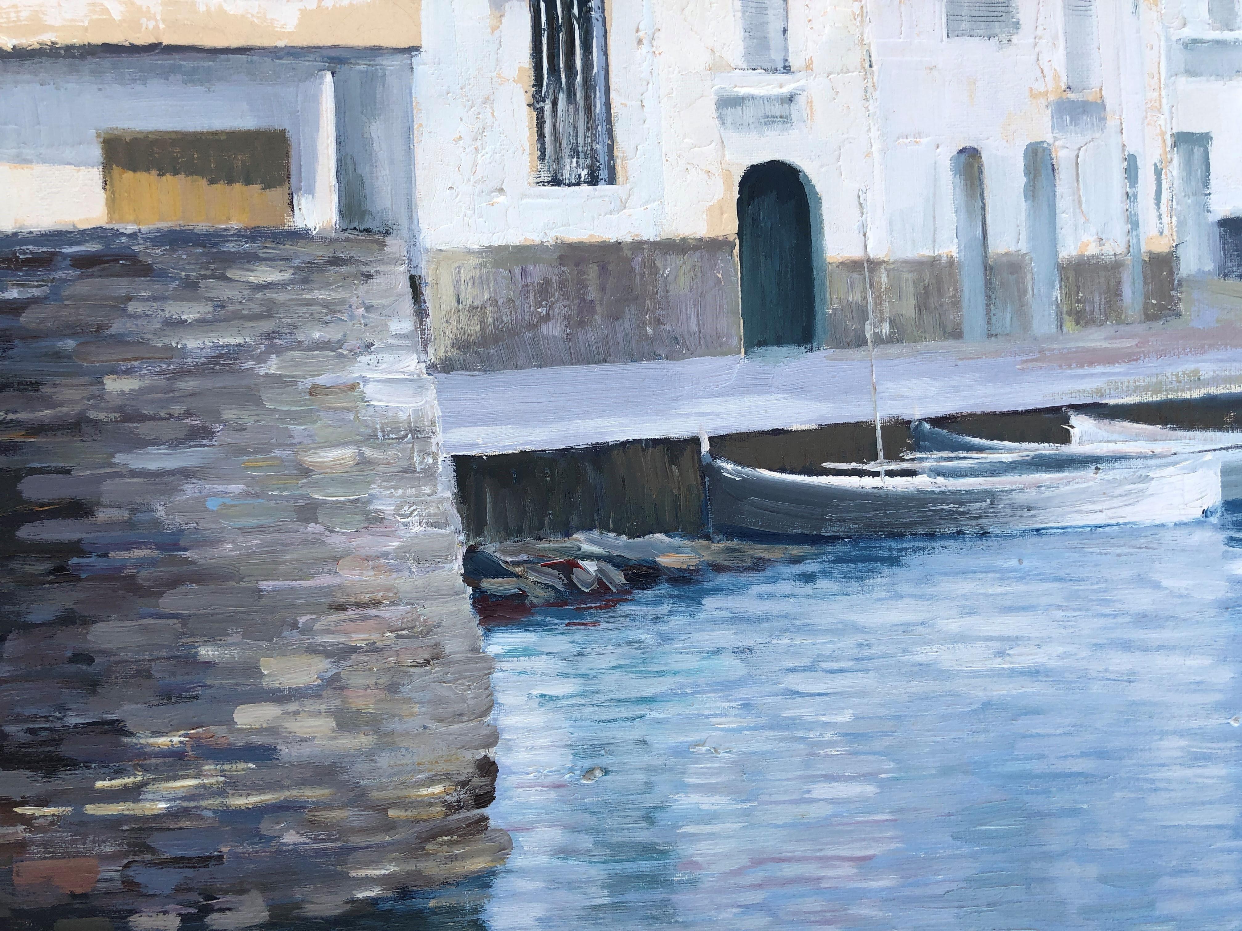 Vayreda Canadell Cadaques seascape, Spain - original oil painting - Realist Painting by Josep Maria Vayreda Canadell