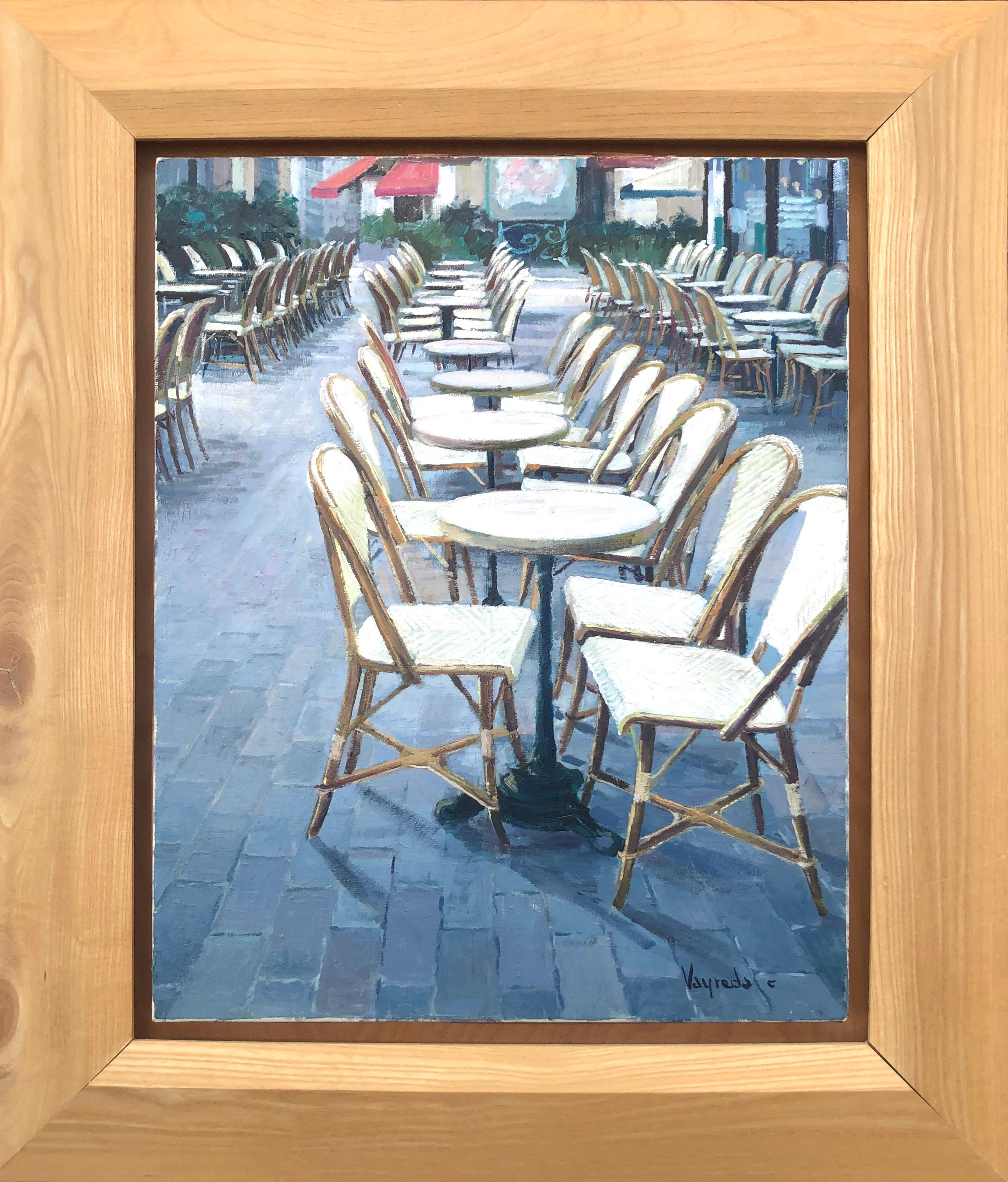 Paris France oil on canvas painting urbanscape european art - Painting by Josep Maria Vayreda Canadell