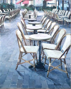 Paris France huile sur toile peinture paysage urbain art européen