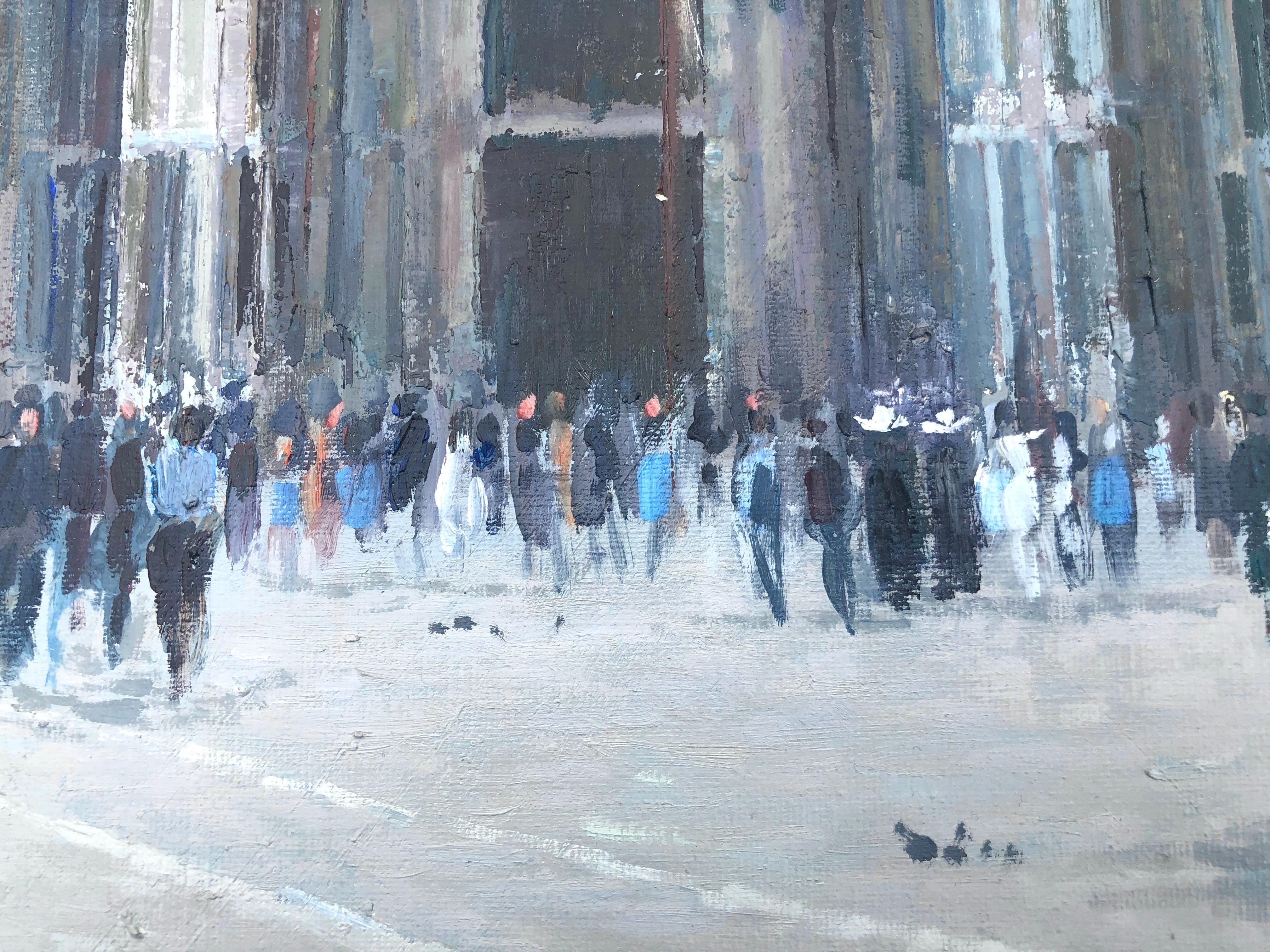 Piazza San Marco Venezia Italia óleo sobre lienzo - Painting Realista de Josep Maria Vayreda Canadell
