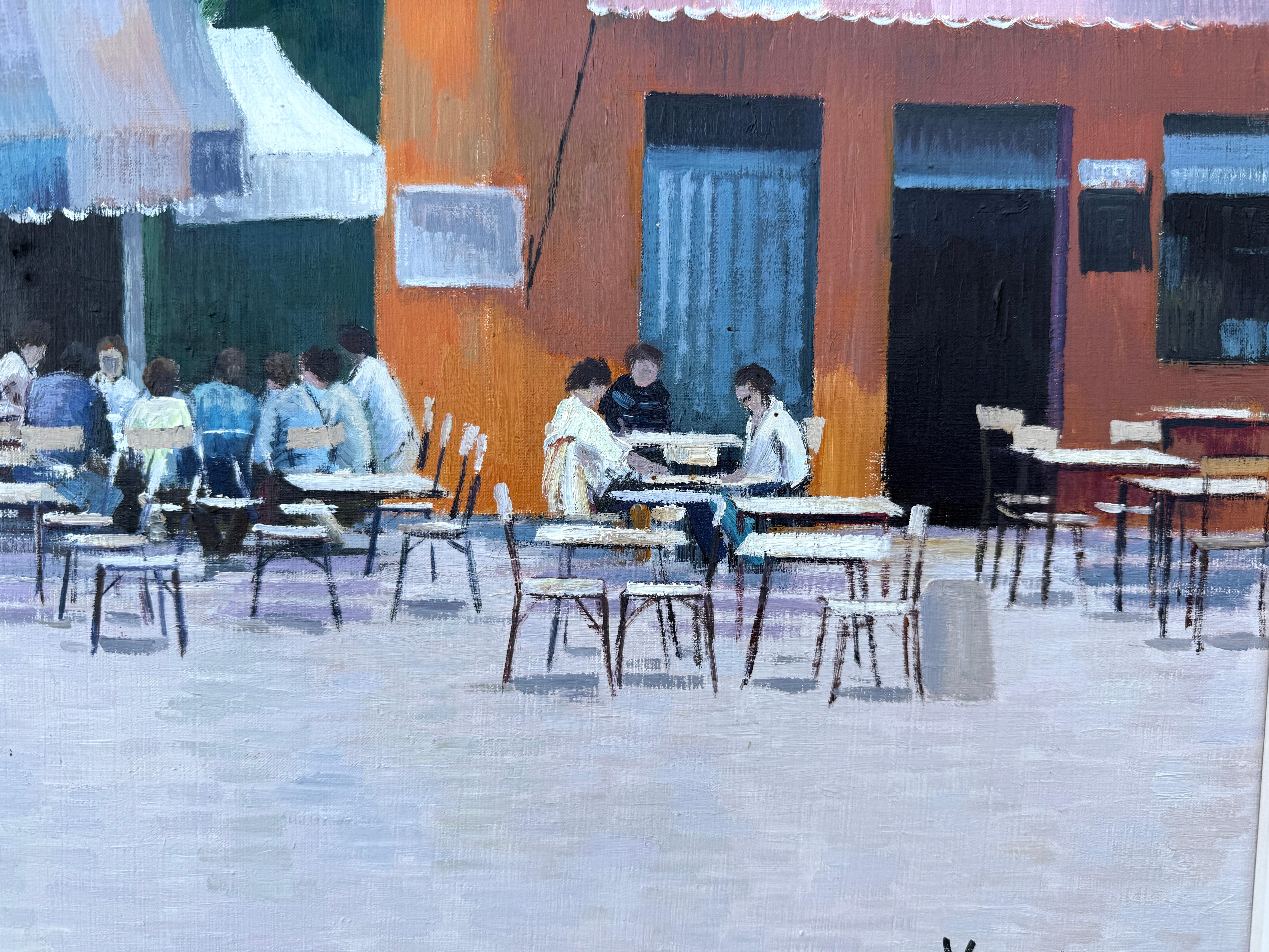 Terrasse an der Costa Brava Spanien Öl auf Leinwand Gemälde spanische Stadtlandschaft (Realismus), Painting, von Josep Maria Vayreda Canadell
