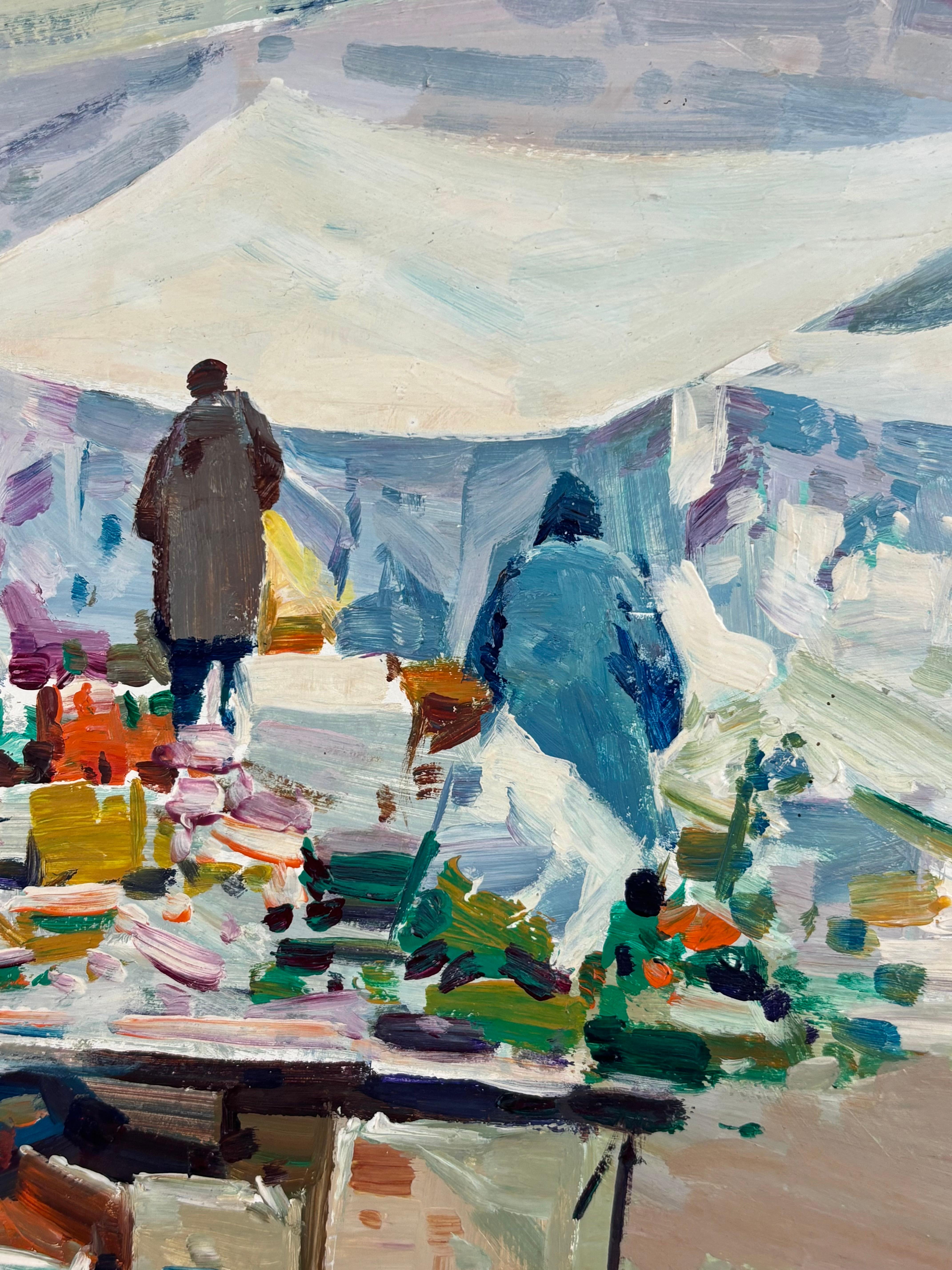 Mercado - Impressionist Painting by Josep María Vilá Cañellas