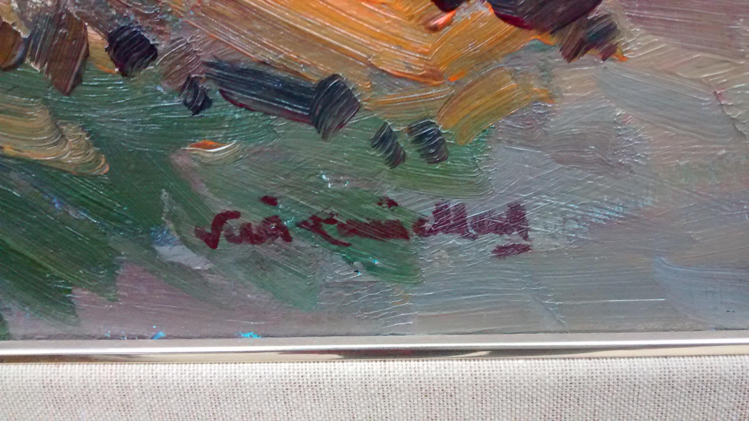 Vila Cañellas Stadt  Asturien. PICOS DE EUROPA   Original  Acryl (Grau), Figurative Painting, von Josep María Vilá Cañellas