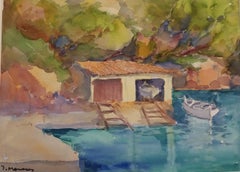 Majorca original watercolor papel impressionist painting