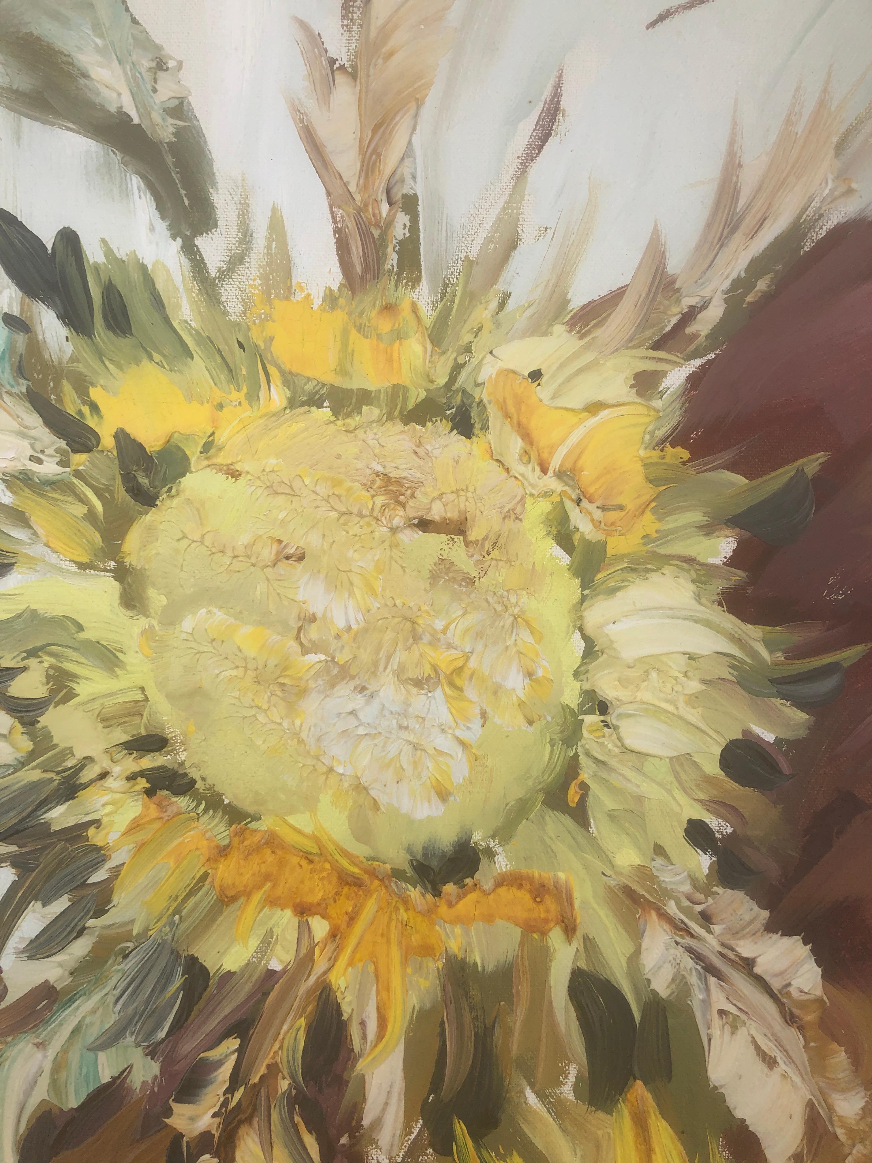 Blumen Stillleben Öl auf Leinwand Gemälde im Angebot 1