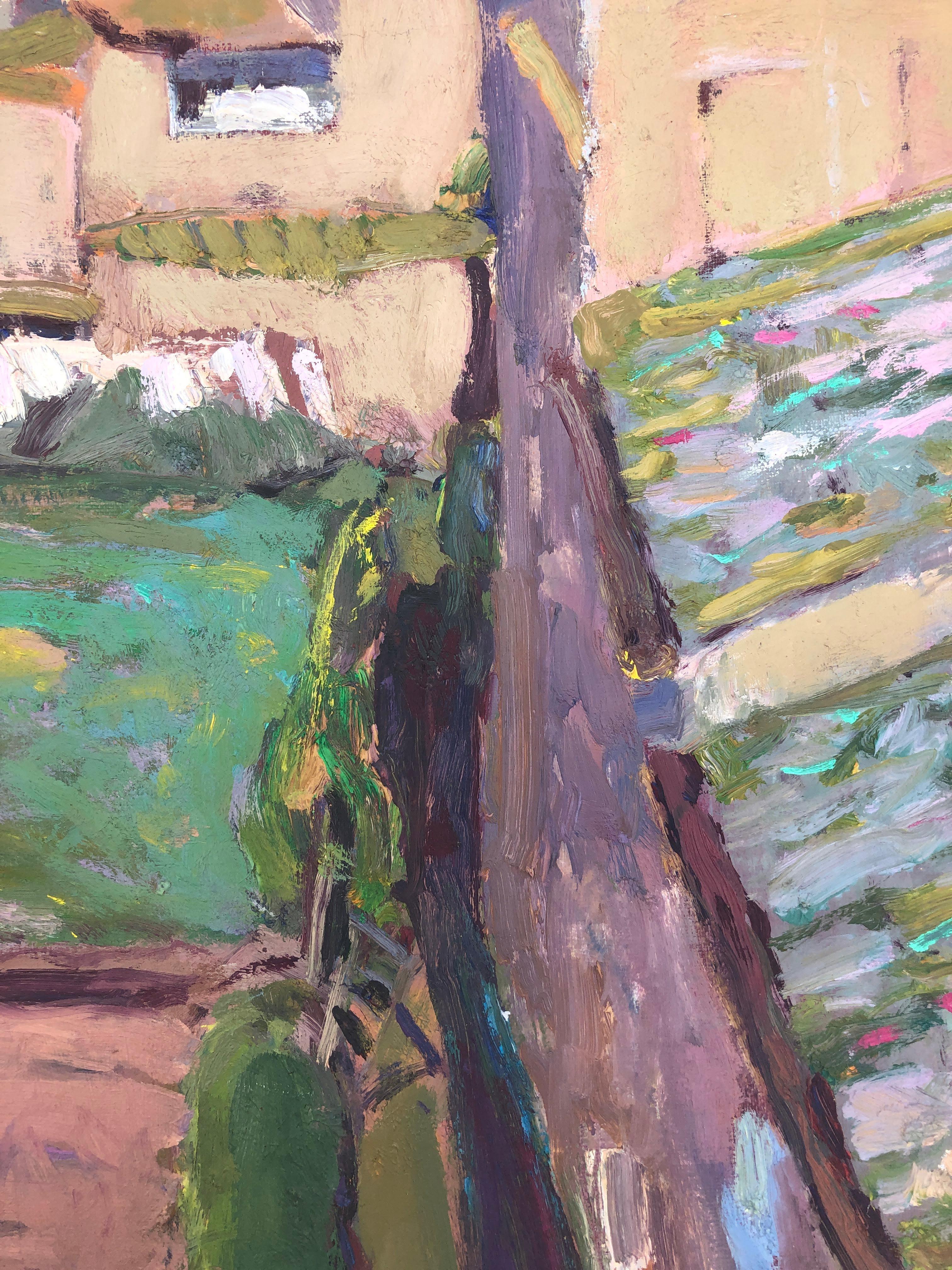 Monells vista Emporda España paisaje pintura al óleo sobre lienzo en venta 2