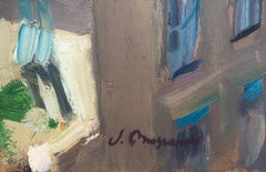 Nice France oil on board painting landscape urbanscape seascape