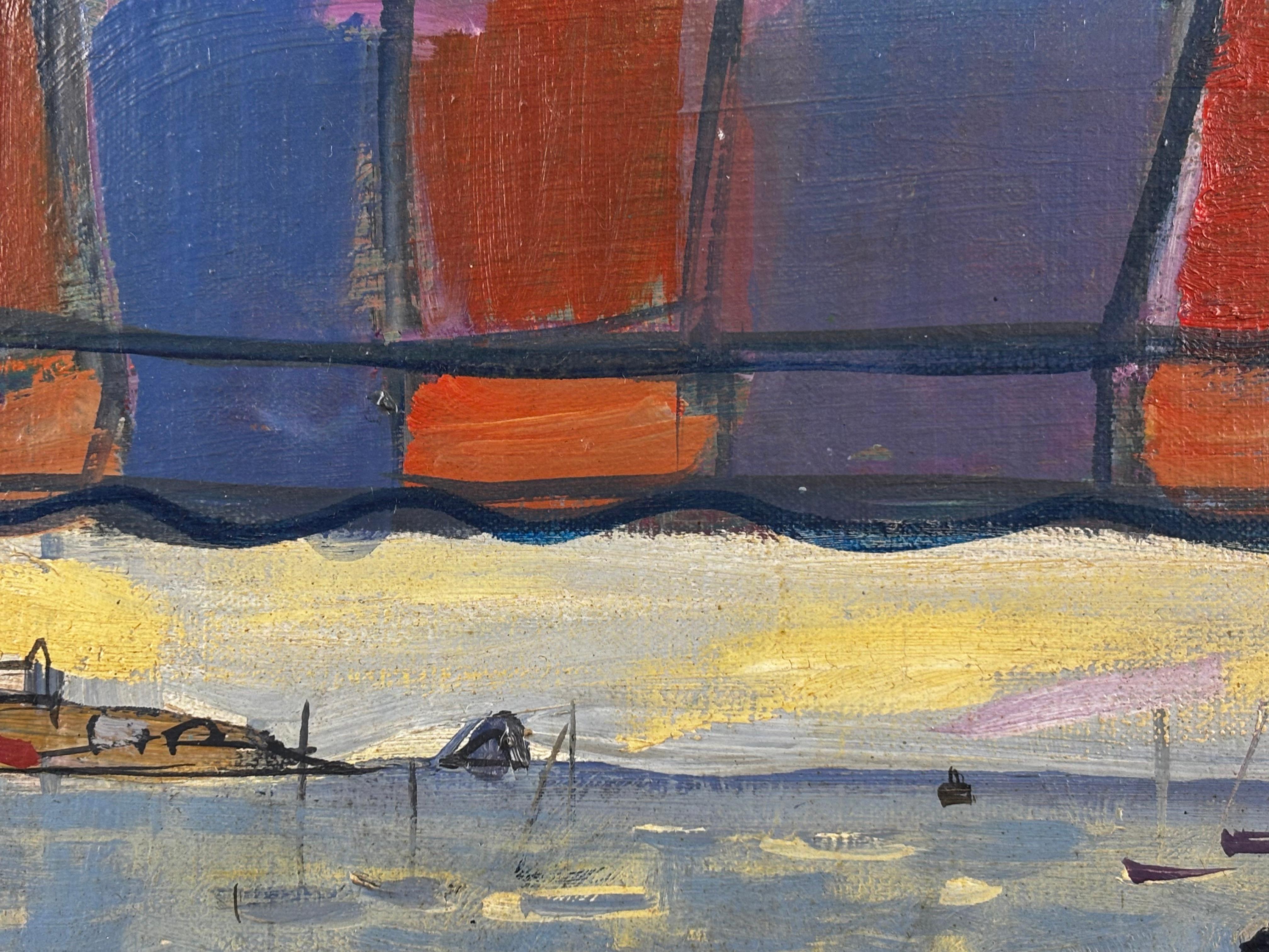 ÓLEO SOBRE TELA - JOSEP MOSCARDÓ - APERITIVO EN LA PLAYA im Angebot 3