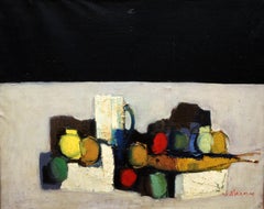 Josep Navarro Vives (1931 - 2023) - Óleo sobre tela - Bodegón