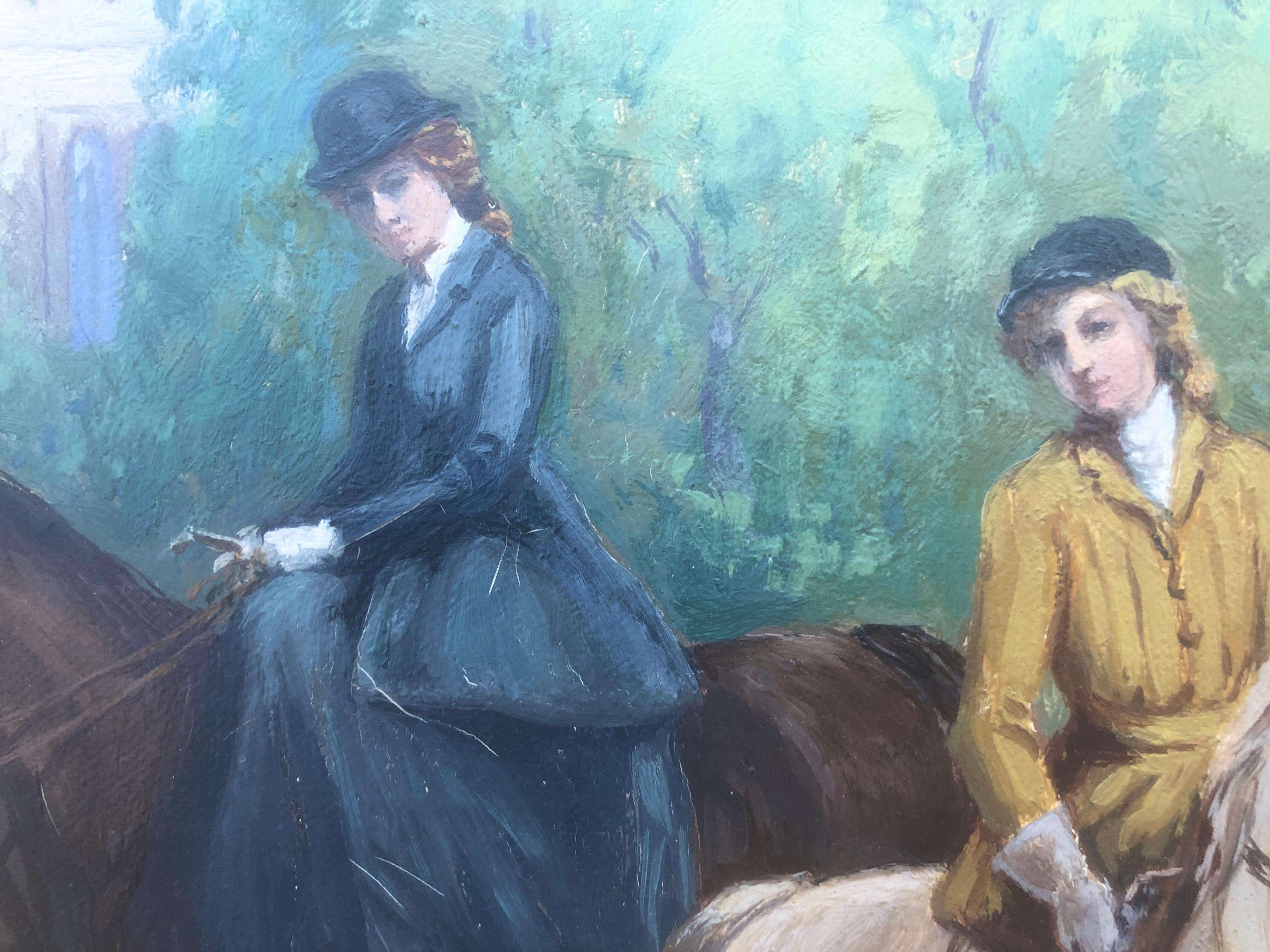 Dipinto con quattro mani.
Josep Padró Gonzalez (1904-1982) e 
Pedro SERRA Farnés (1890-1974).

Misure dell'olio 47x62 cm.

Misure della cornice 70x85 cm.