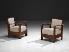 Josep Palau Oller Spanish Pair of Armchairs in Oak