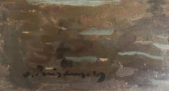 Mittelmeerlandschaft Pollensa Mallorca, Ölgemälde auf Karton, Spanien, spanisch