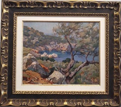 Puigdengolas. Pine tree. COSTA DE MALLORCA, 1942. Original Painting