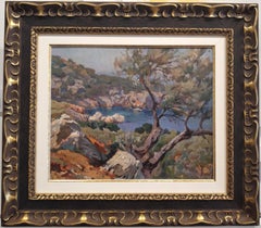 Puigdengolas. Pine tree. COSTA DE MALLORCA, 1942. Original Painting