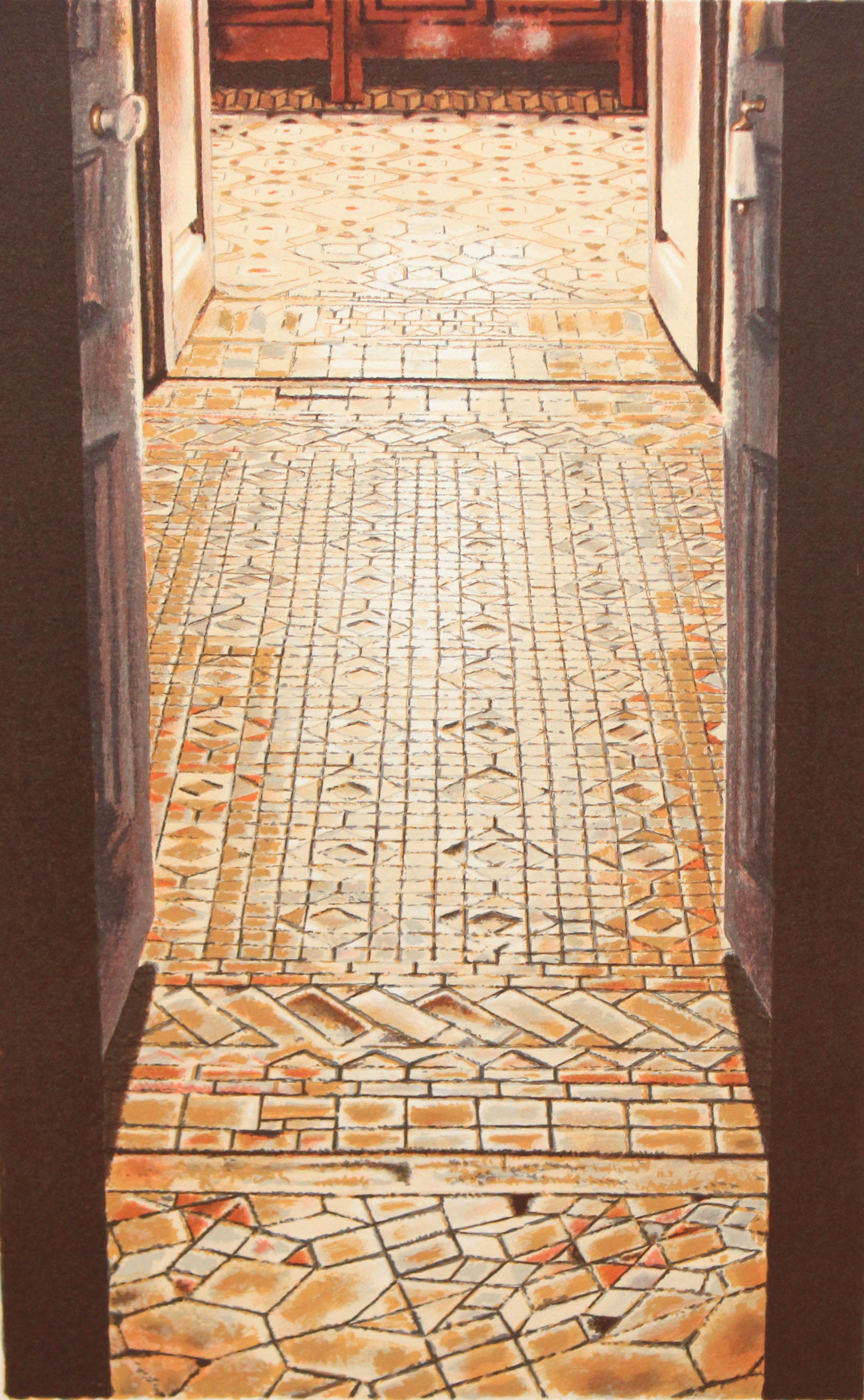 Interior Print de Josep Roca Sastre - Litografia sobre papel - Puertas abiertas al misterio - Tiraje: 1/250