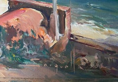 Panoramic view of Cadaqués Costa Brava Spain oil on canvas painting