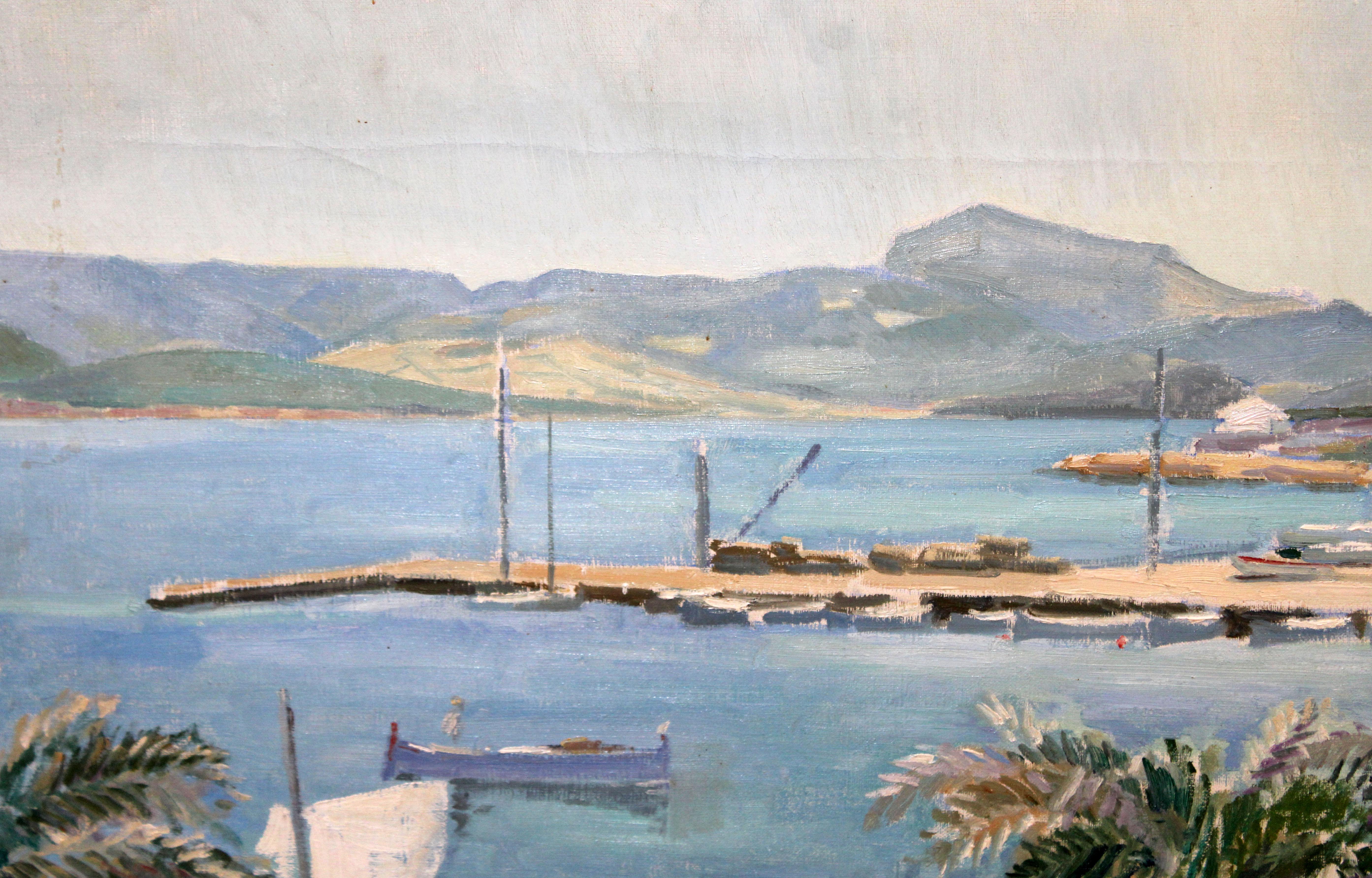 Óleo sobre tela - Hafenblick (Impressionismus), Painting, von Josep Serra Llimona
