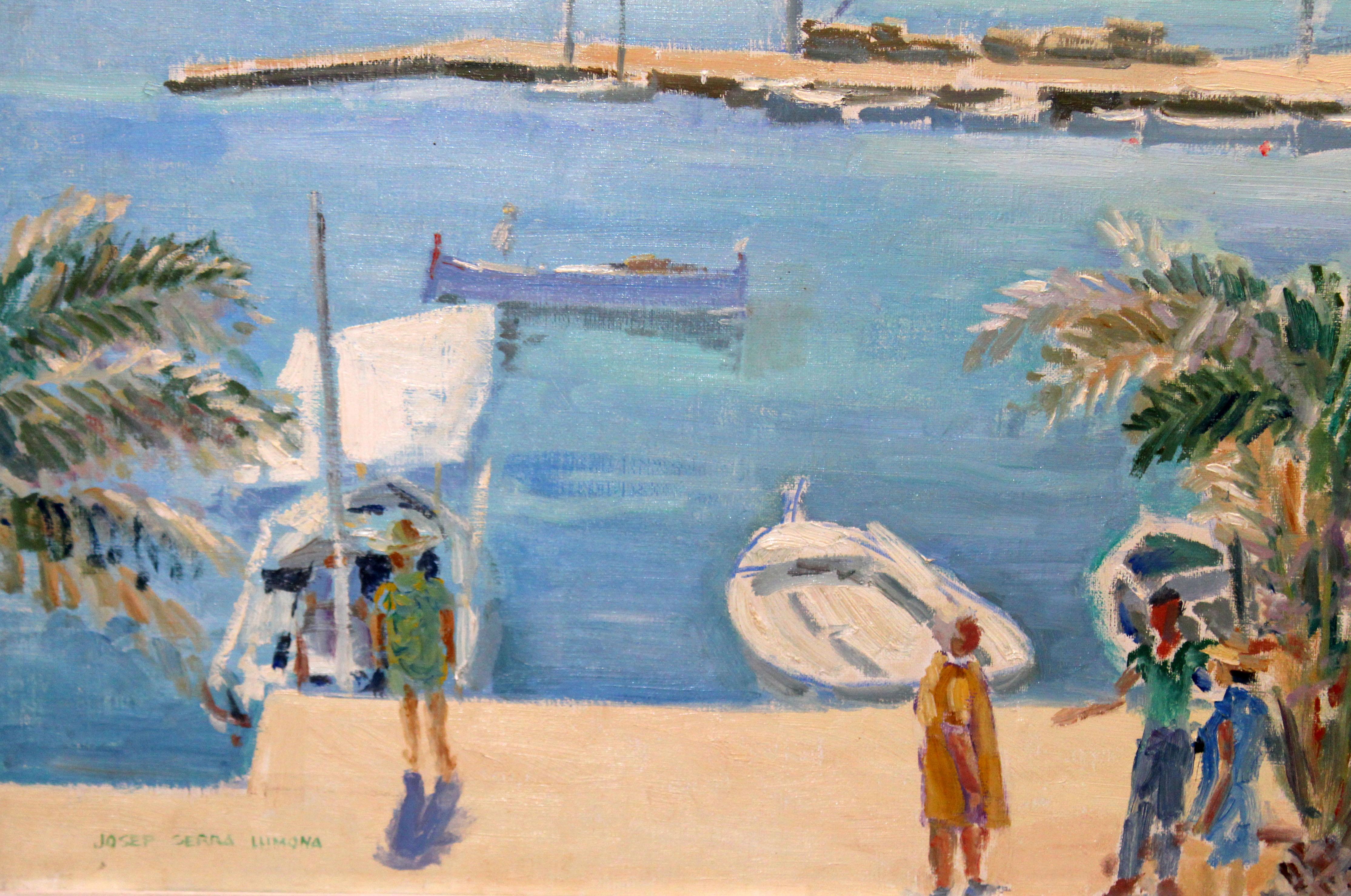 Óleo sobre tela - Hafenblick im Angebot 1
