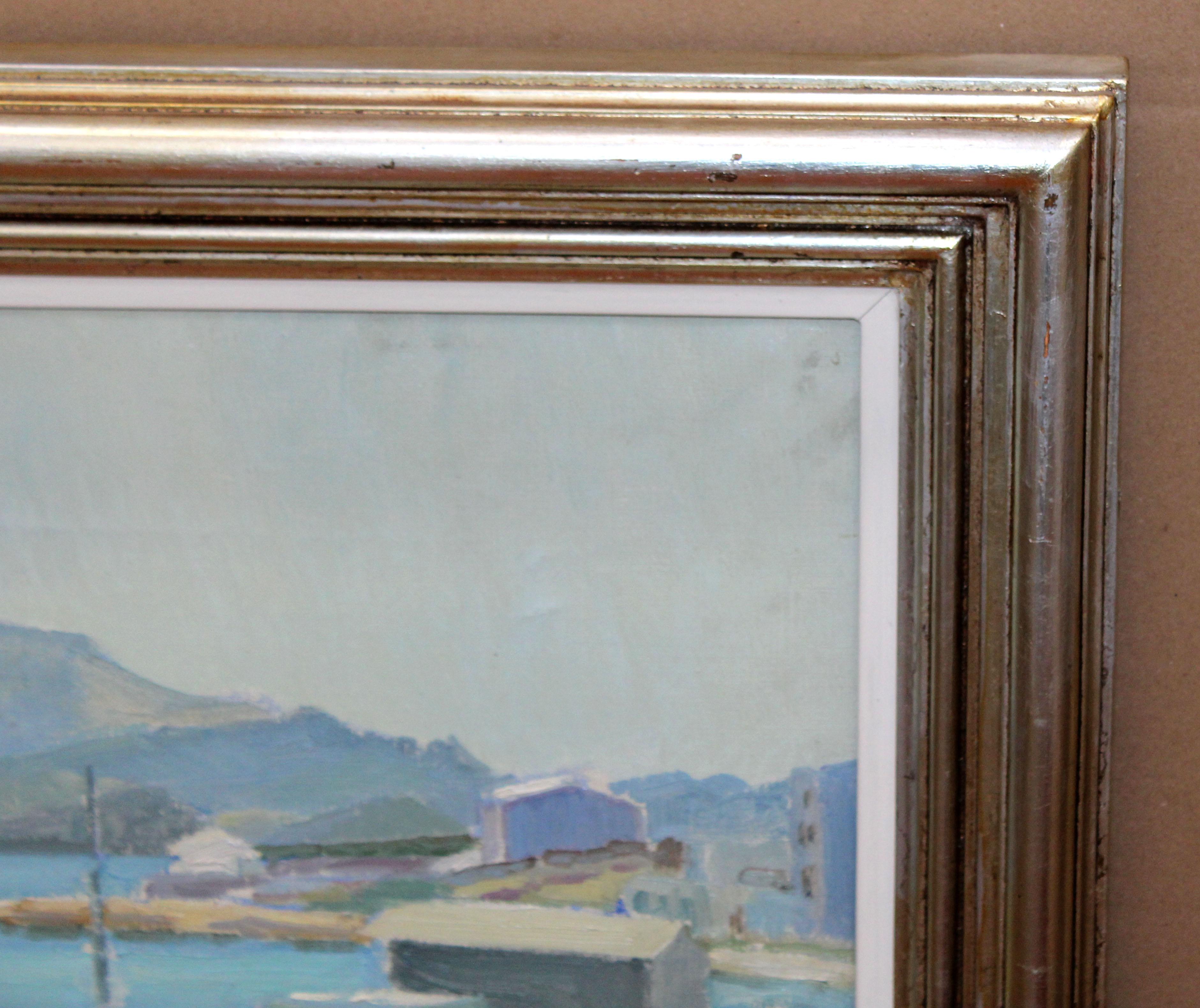 Óleo sobre tela - Hafenblick im Angebot 4