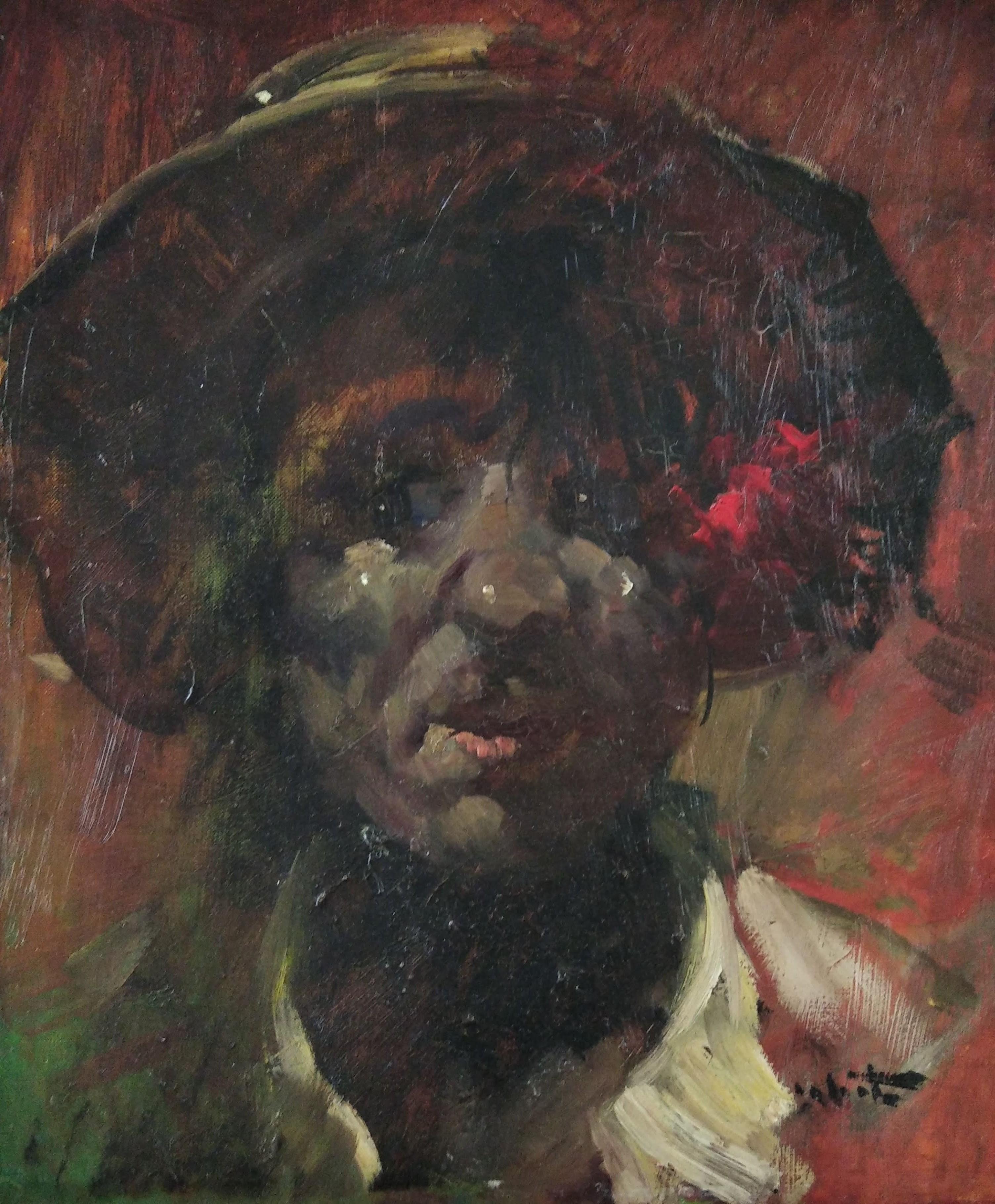 Portrait Painting Josep Serrasanta - Sans titre 