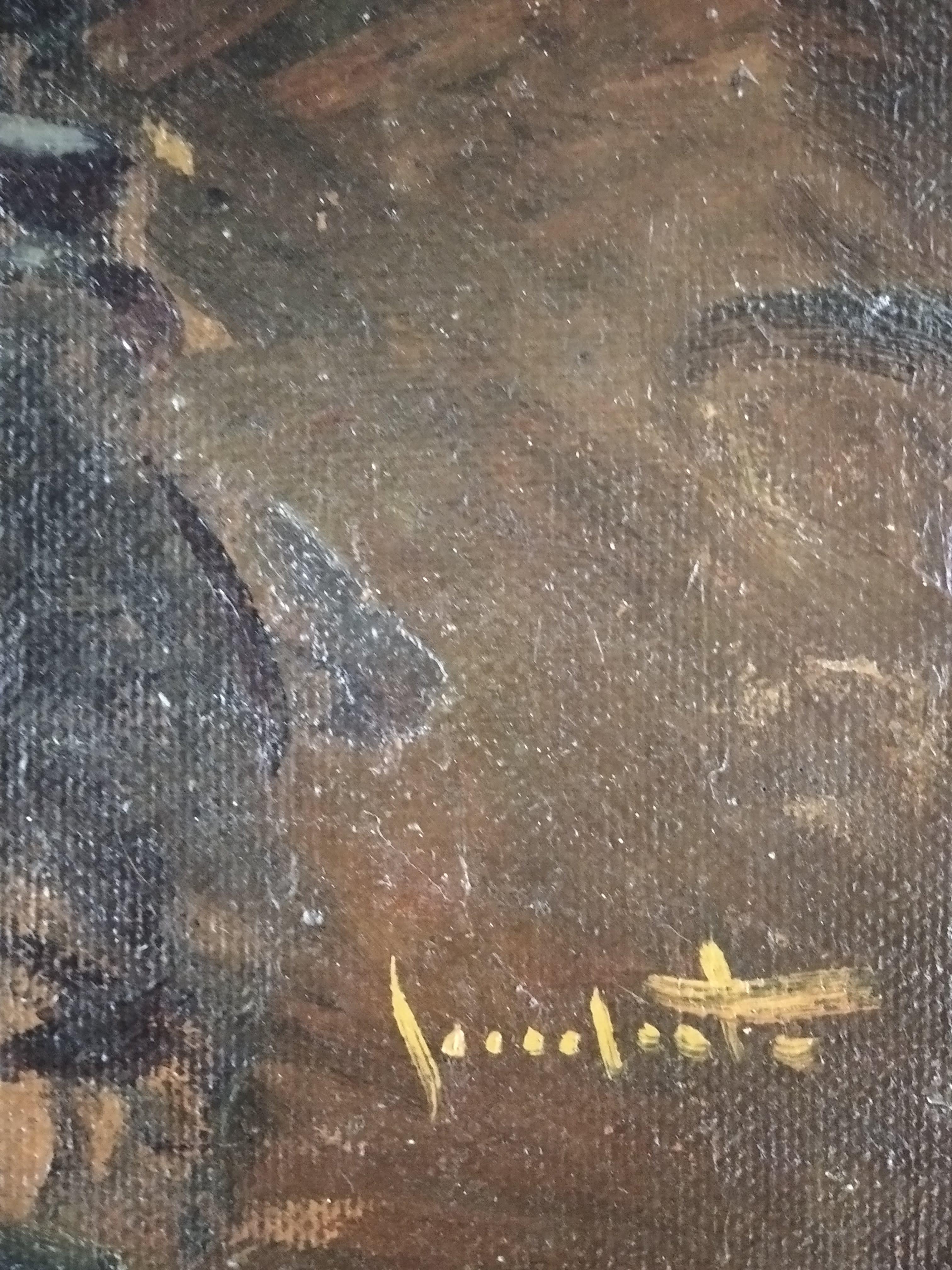 Guitarrista - Expressionniste Painting par Josep Serrasanta