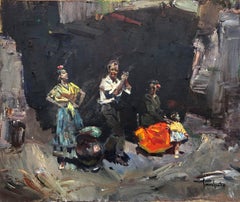 gypsies original oil on canvas painting