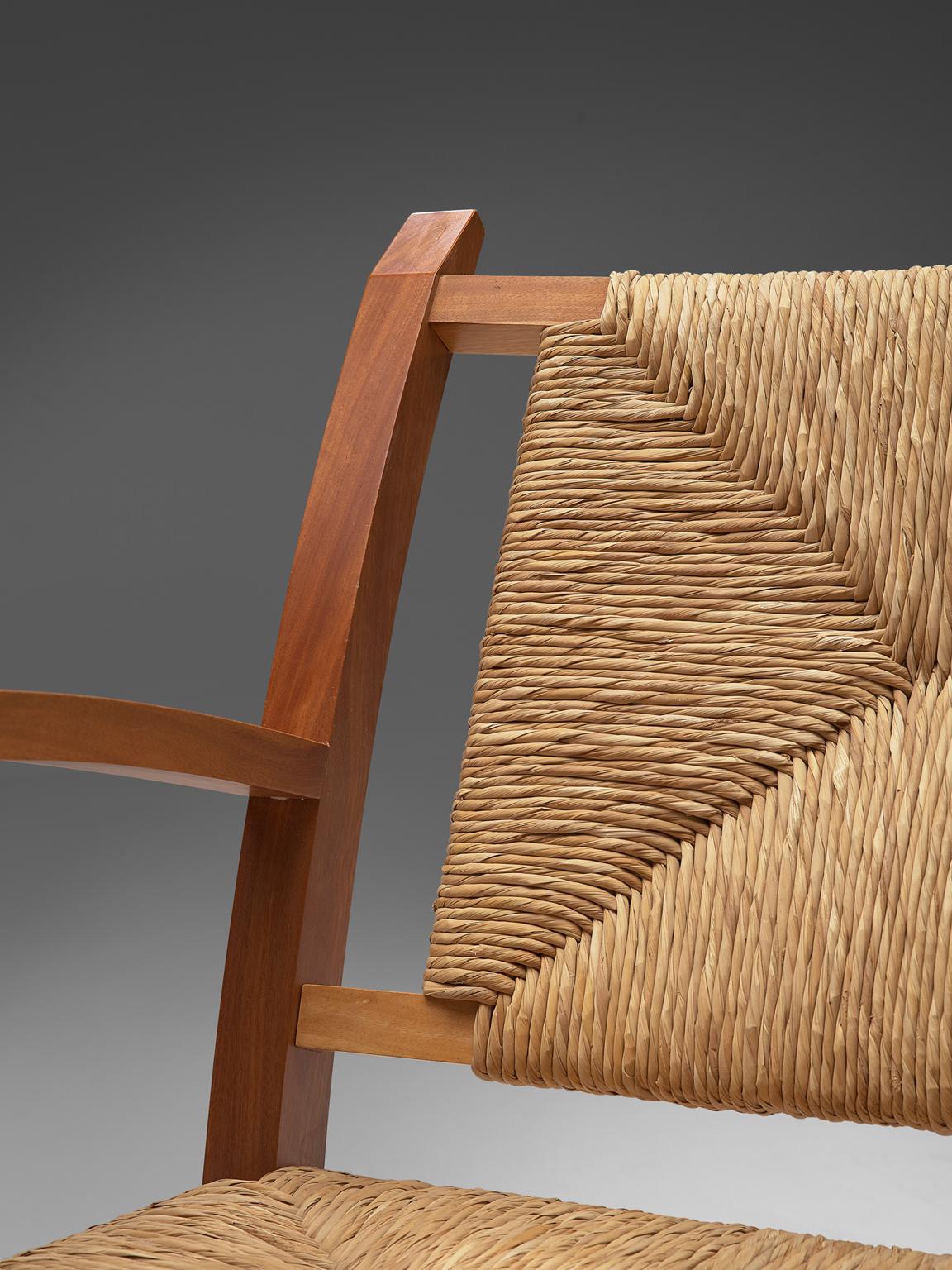 Mid-20th Century Josep Torres Clave Armchairs in Oak and Cane