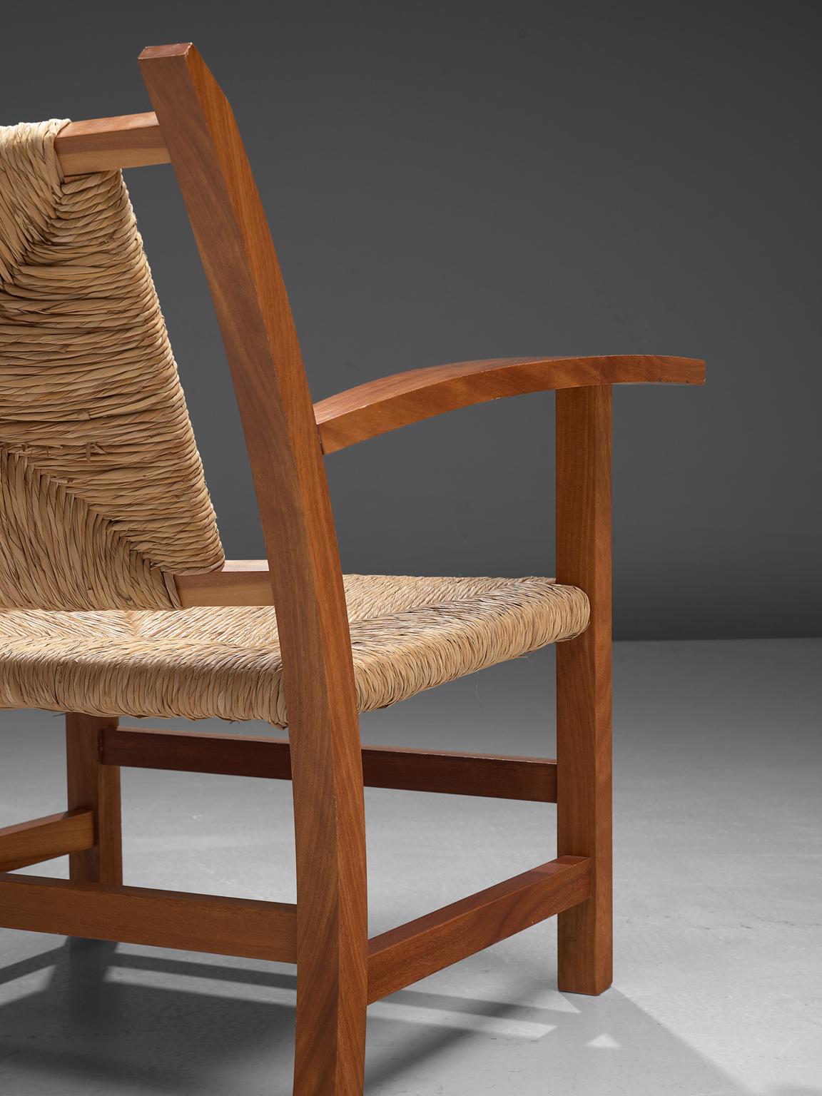 Josep Torres Clave Armchairs in Oak and Cane 1