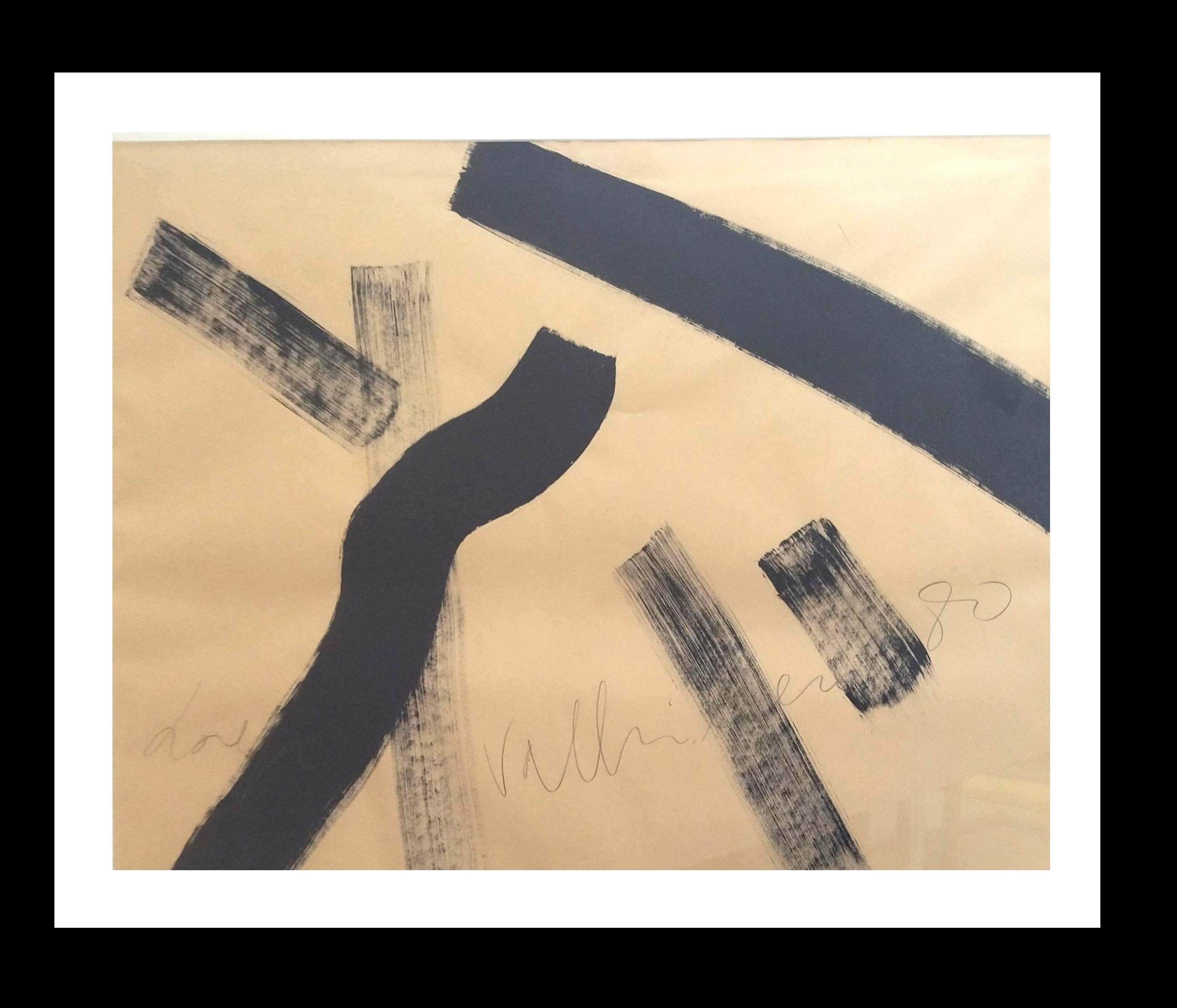 Josep Vallribera Abstract Painting – JOSEP VALLRIBERA 17 Barcelona. Gemälde auf Acrylpapier