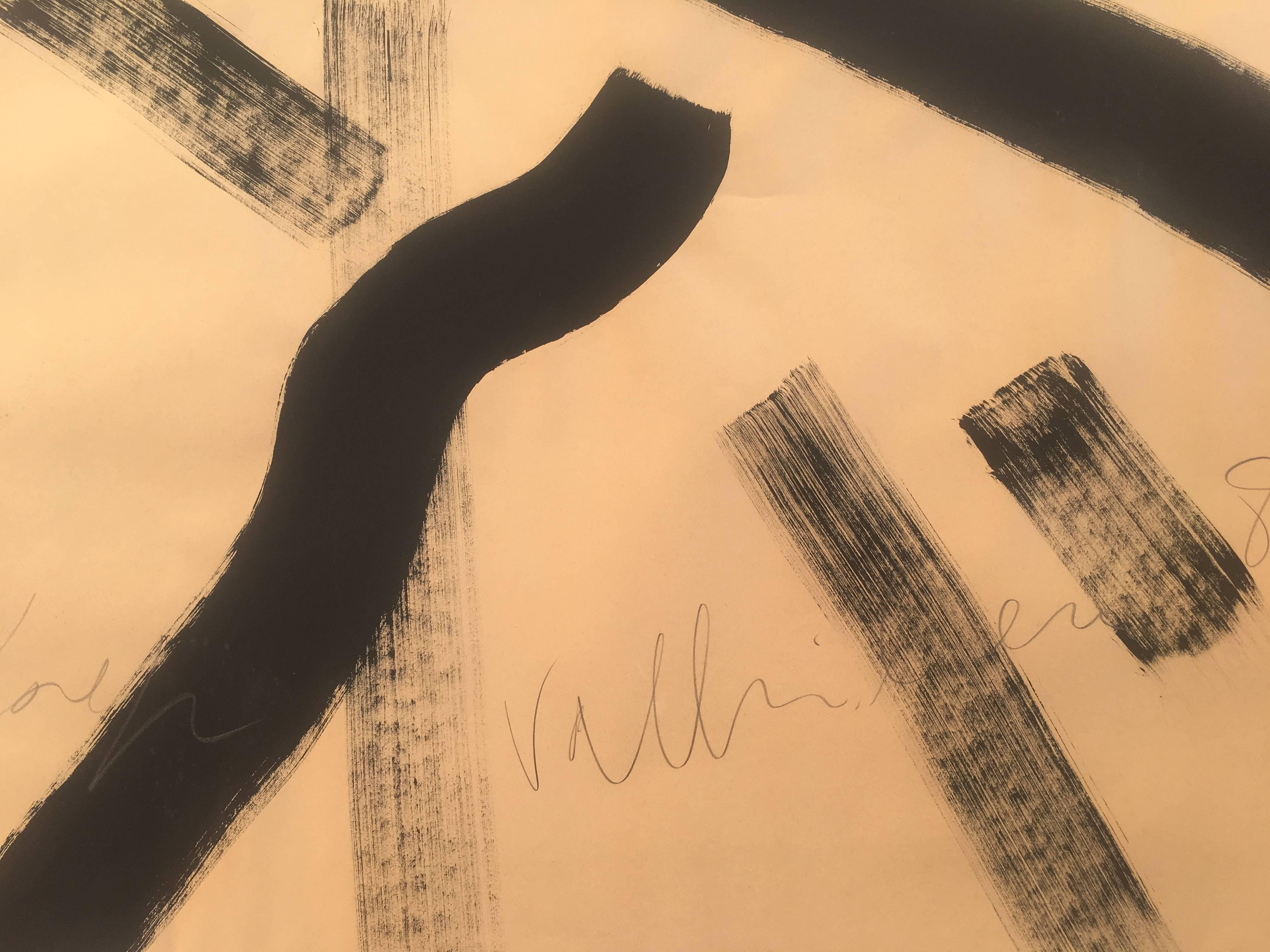 JOSEP VALLRIBERA  23 Barcellona. pittura su carta acrilica - Abstract Painting Beige di Josep Vallribera